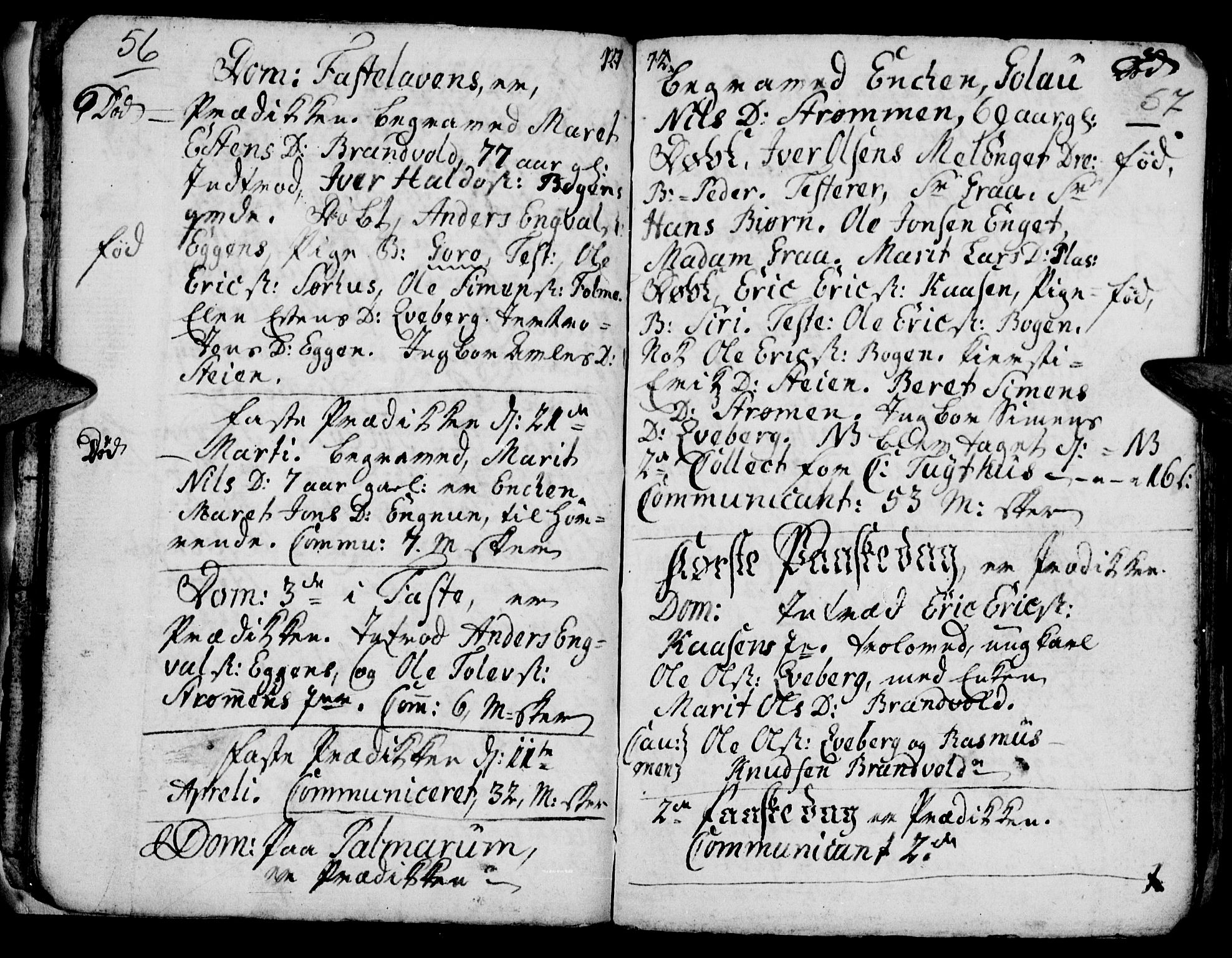 Tynset prestekontor, SAH/PREST-058/H/Ha/Hab/L0009: Parish register (official) no. 9, 1769-1781, p. 56-57