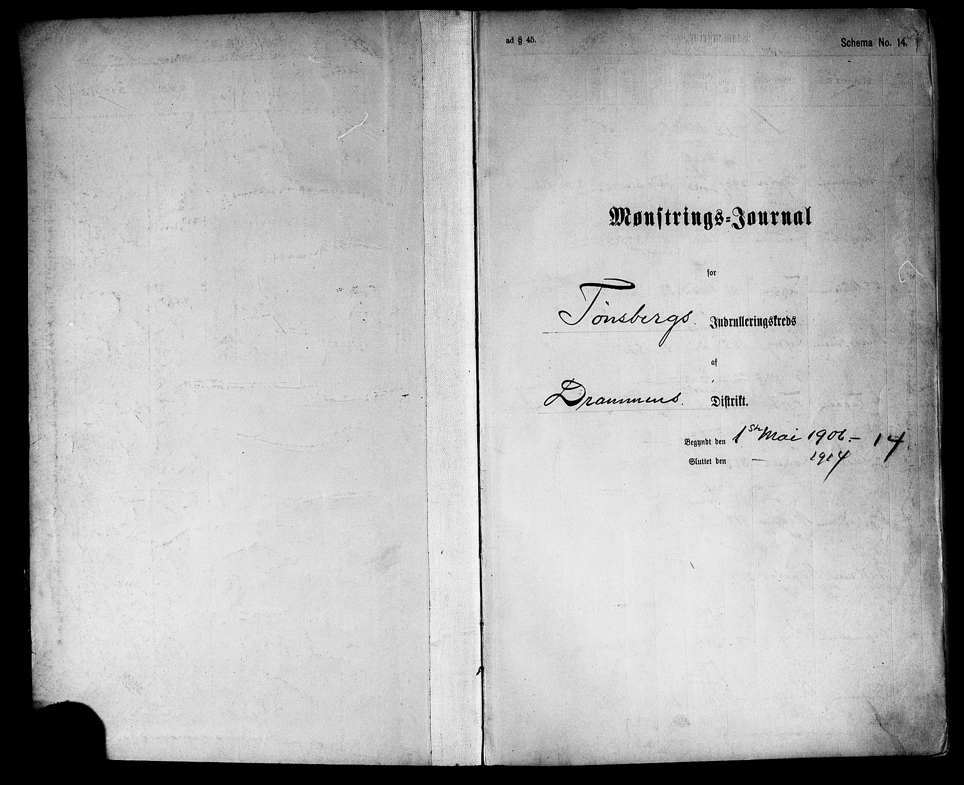 Tønsberg innrulleringskontor, SAKO/A-786/H/Ha/L0006: Mønstringsjournal, 1906-1914, p. 2