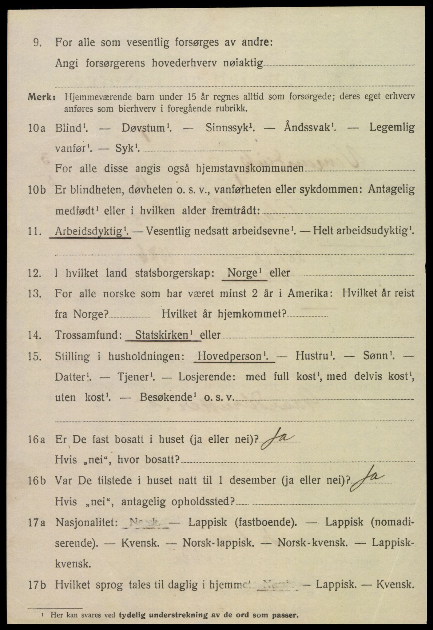 SAT, 1920 census for Vemundvik, 1920, p. 3718