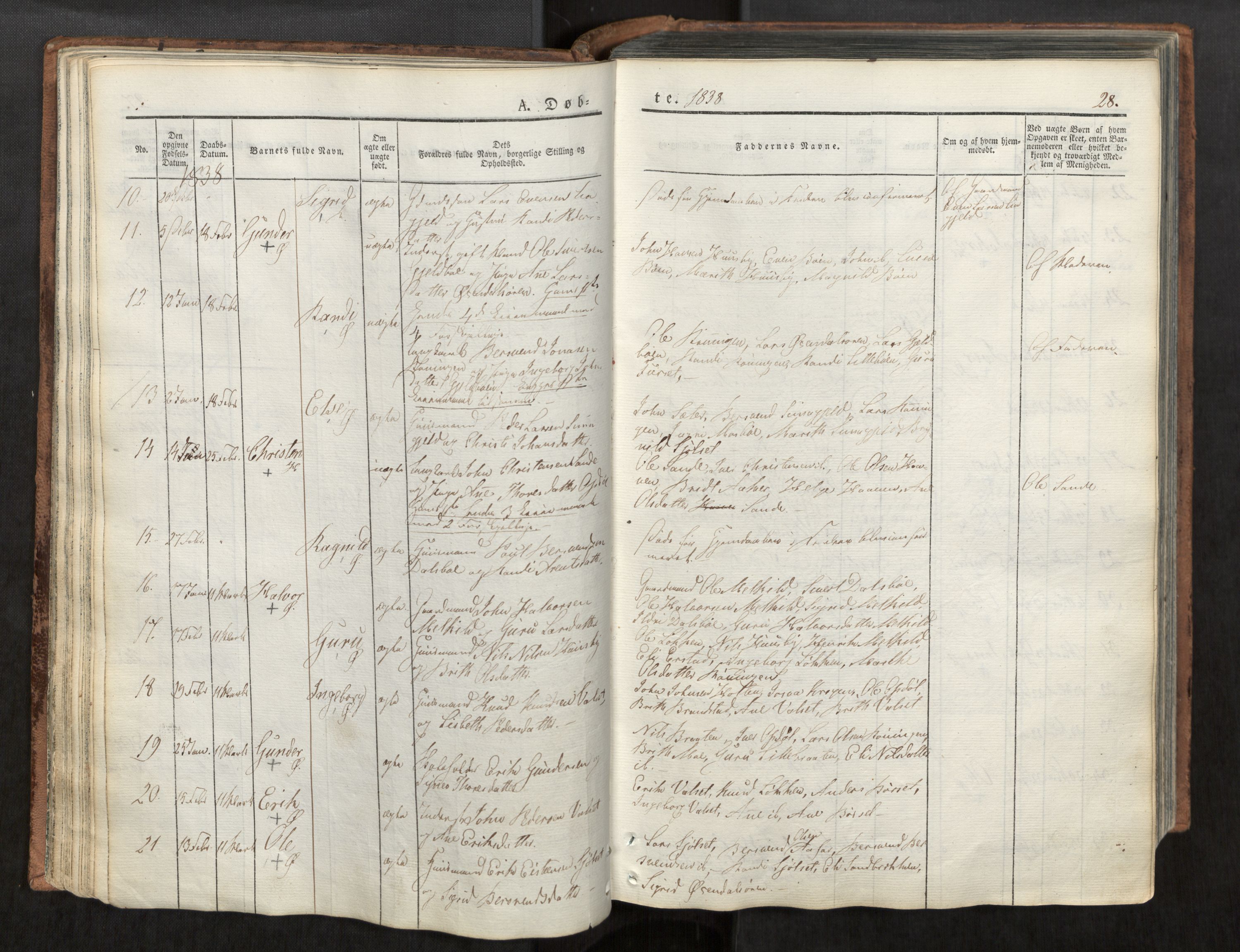 Ministerialprotokoller, klokkerbøker og fødselsregistre - Møre og Romsdal, AV/SAT-A-1454/590/L1012: Parish register (official) no. 590A04, 1832-1846, p. 28