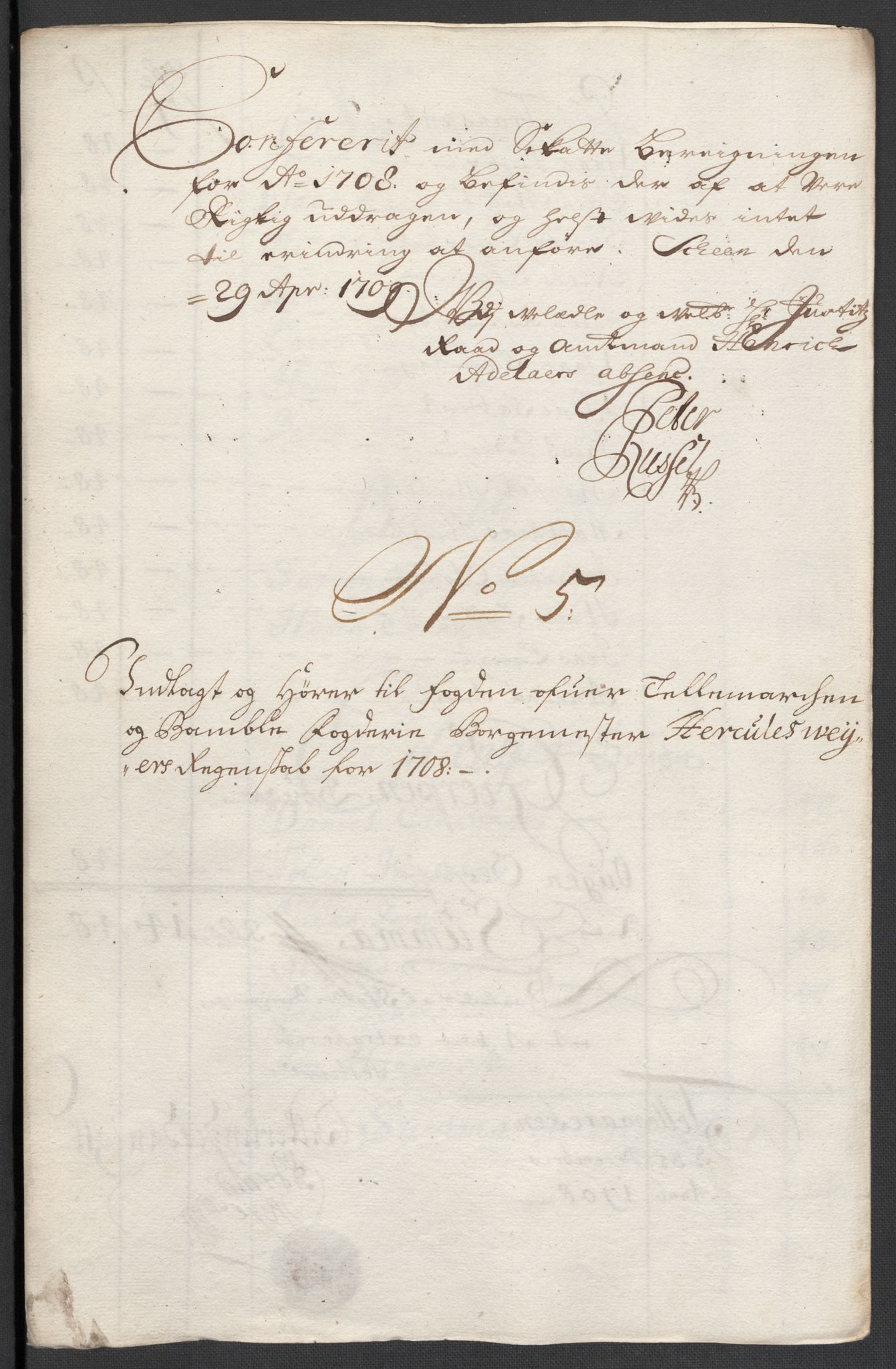 Rentekammeret inntil 1814, Reviderte regnskaper, Fogderegnskap, RA/EA-4092/R36/L2118: Fogderegnskap Øvre og Nedre Telemark og Bamble, 1708-1709, p. 51