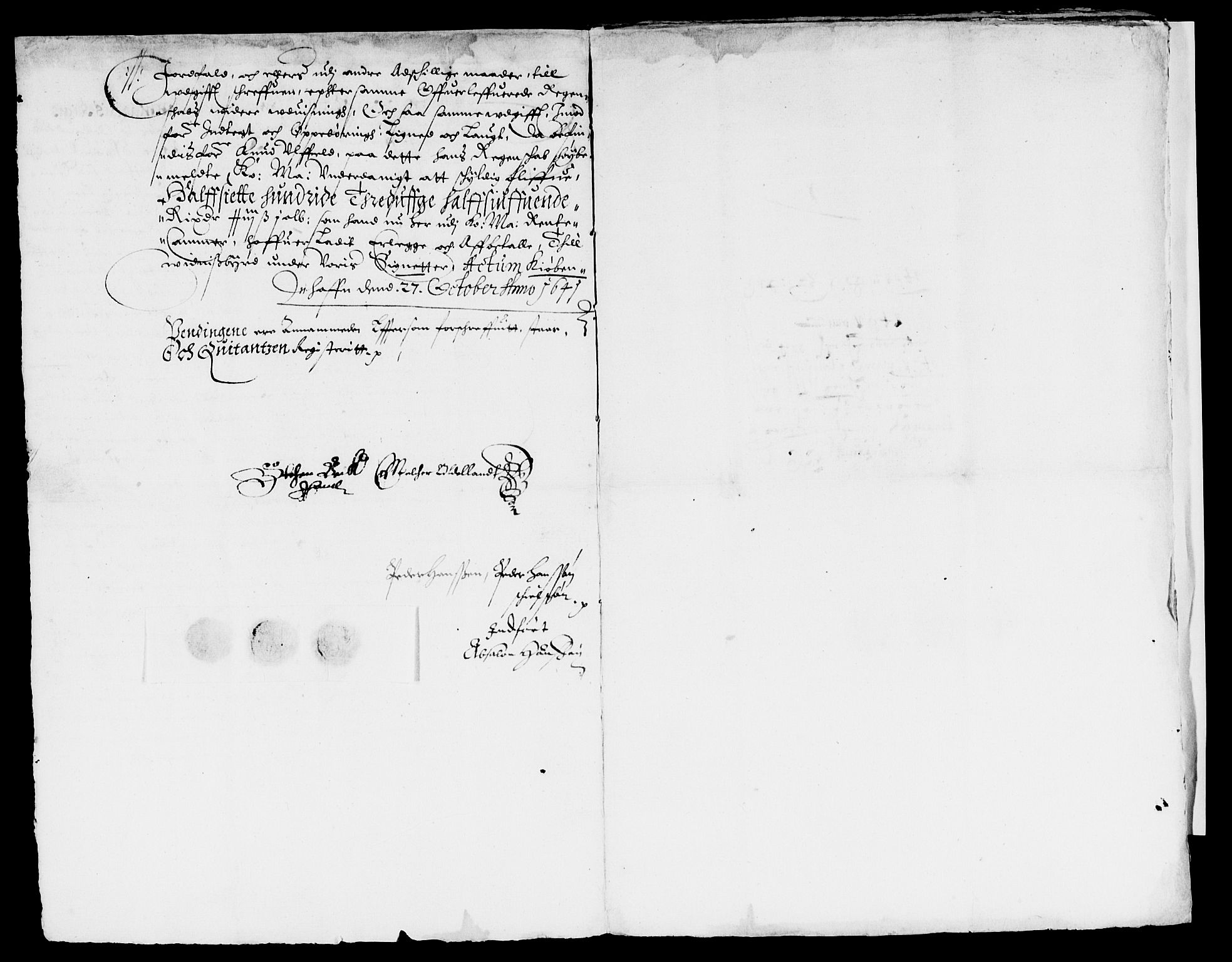 Rentekammeret inntil 1814, Reviderte regnskaper, Lensregnskaper, AV/RA-EA-5023/R/Rb/Rbo/L0027: Tønsberg len, 1645-1647