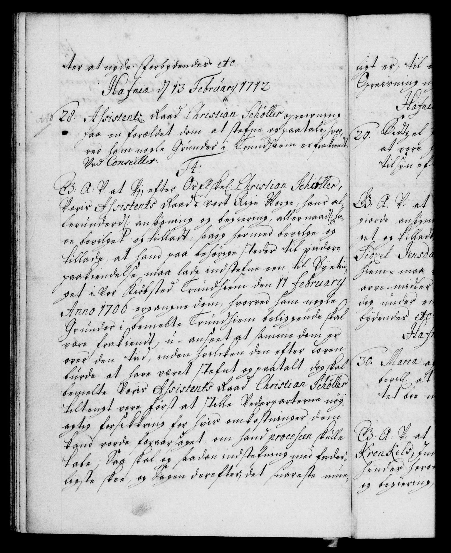 Danske Kanselli 1572-1799, AV/RA-EA-3023/F/Fc/Fca/Fcaa/L0021: Norske registre, 1712-1715, p. 14b