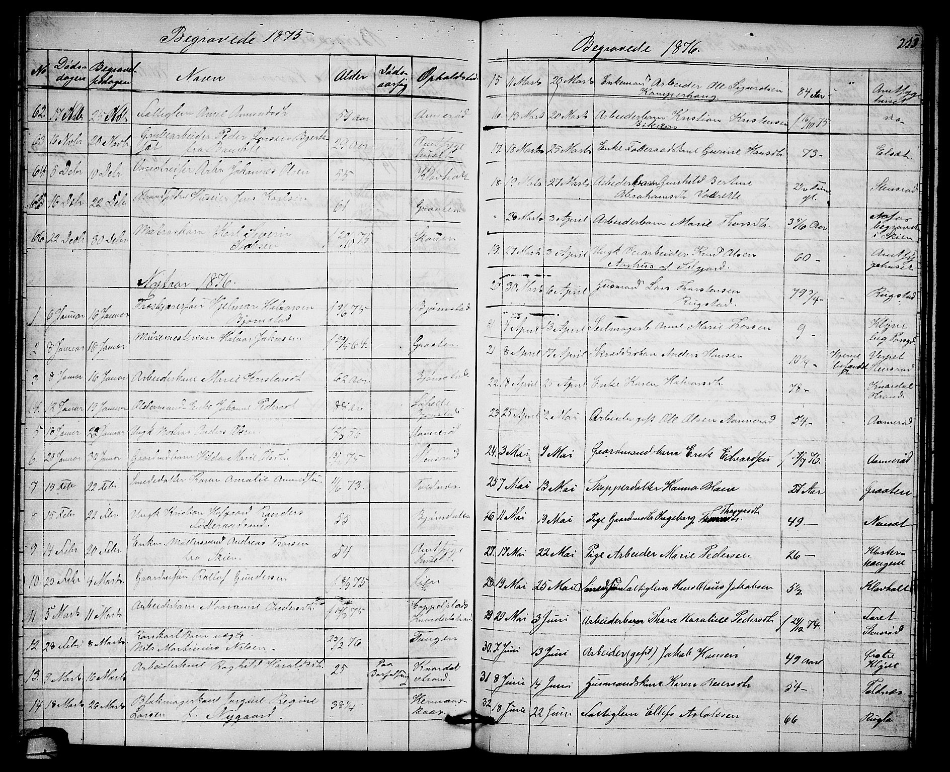 Solum kirkebøker, SAKO/A-306/G/Ga/L0004: Parish register (copy) no. I 4, 1859-1876, p. 253