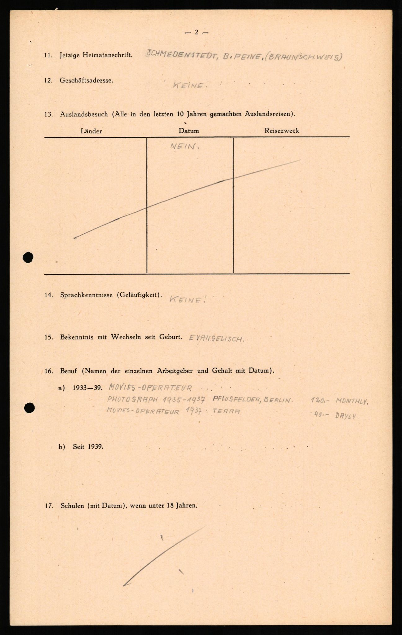 Forsvaret, Forsvarets overkommando II, AV/RA-RAFA-3915/D/Db/L0020: CI Questionaires. Tyske okkupasjonsstyrker i Norge. Tyskere., 1945-1946, p. 212