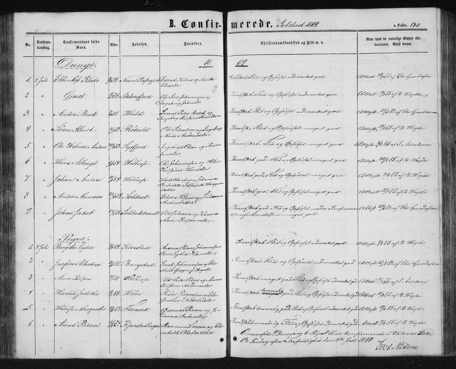 Ministerialprotokoller, klokkerbøker og fødselsregistre - Nordland, AV/SAT-A-1459/810/L0159: Parish register (copy) no. 810C02 /2, 1863-1883, p. 180