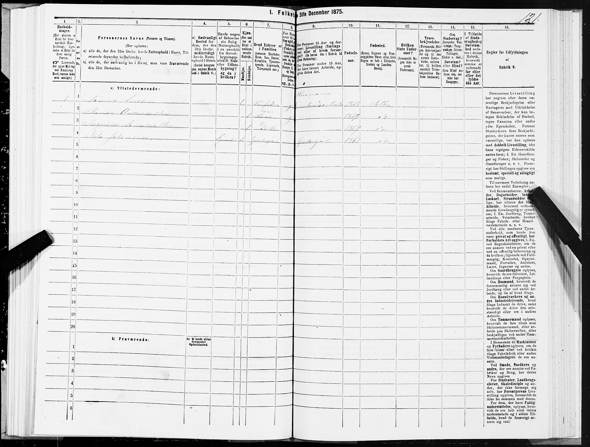 SAT, 1875 census for 1664P Selbu, 1875, p. 5121