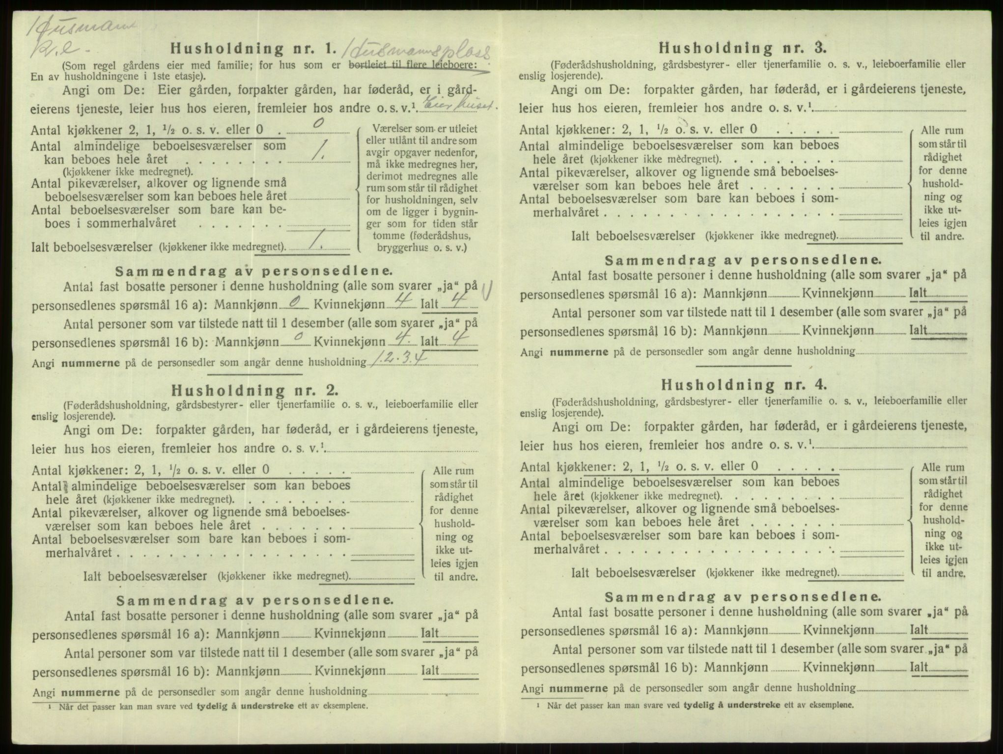 SAB, 1920 census for Eid, 1920, p. 312