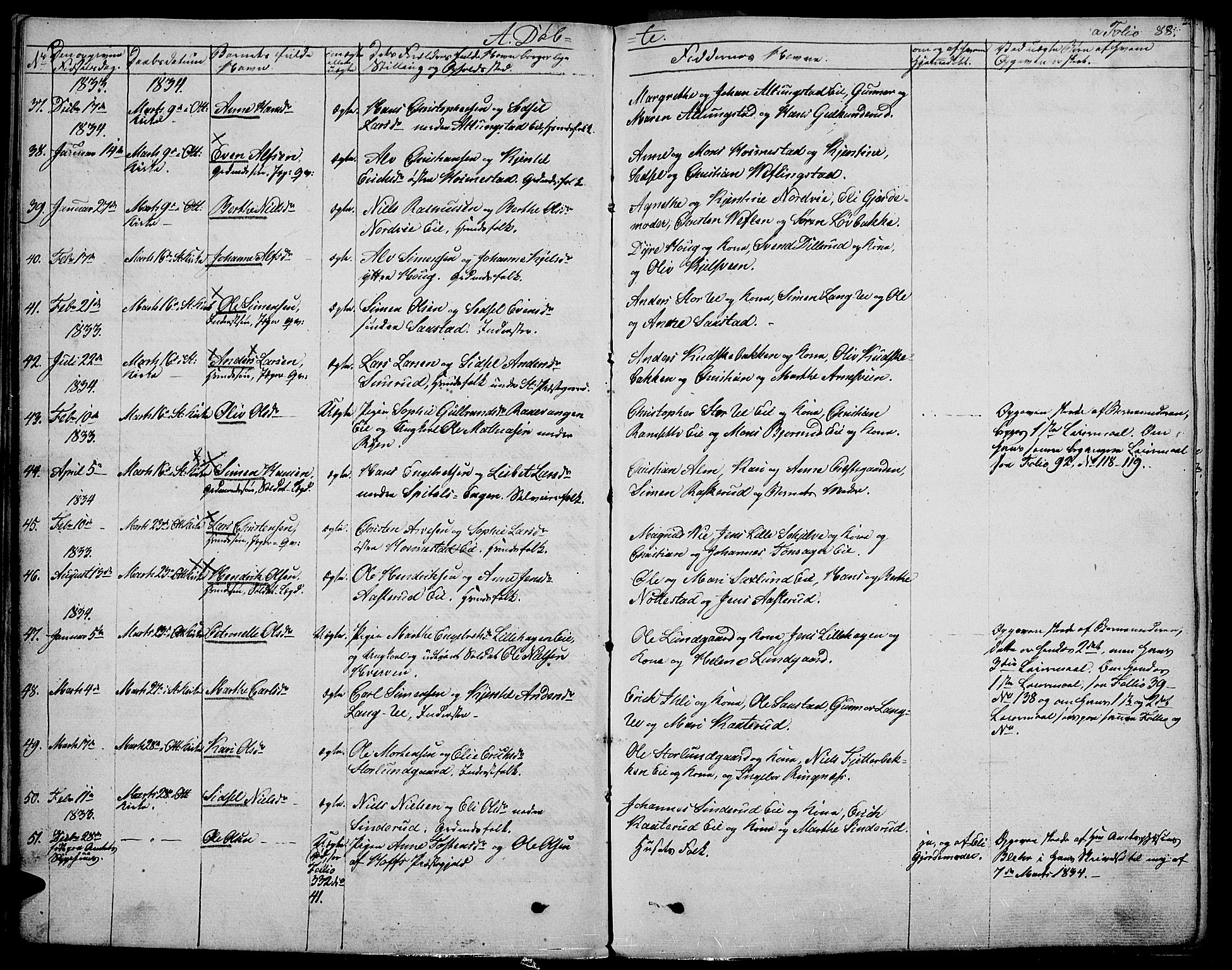 Stange prestekontor, AV/SAH-PREST-002/K/L0009: Parish register (official) no. 9, 1826-1835, p. 88