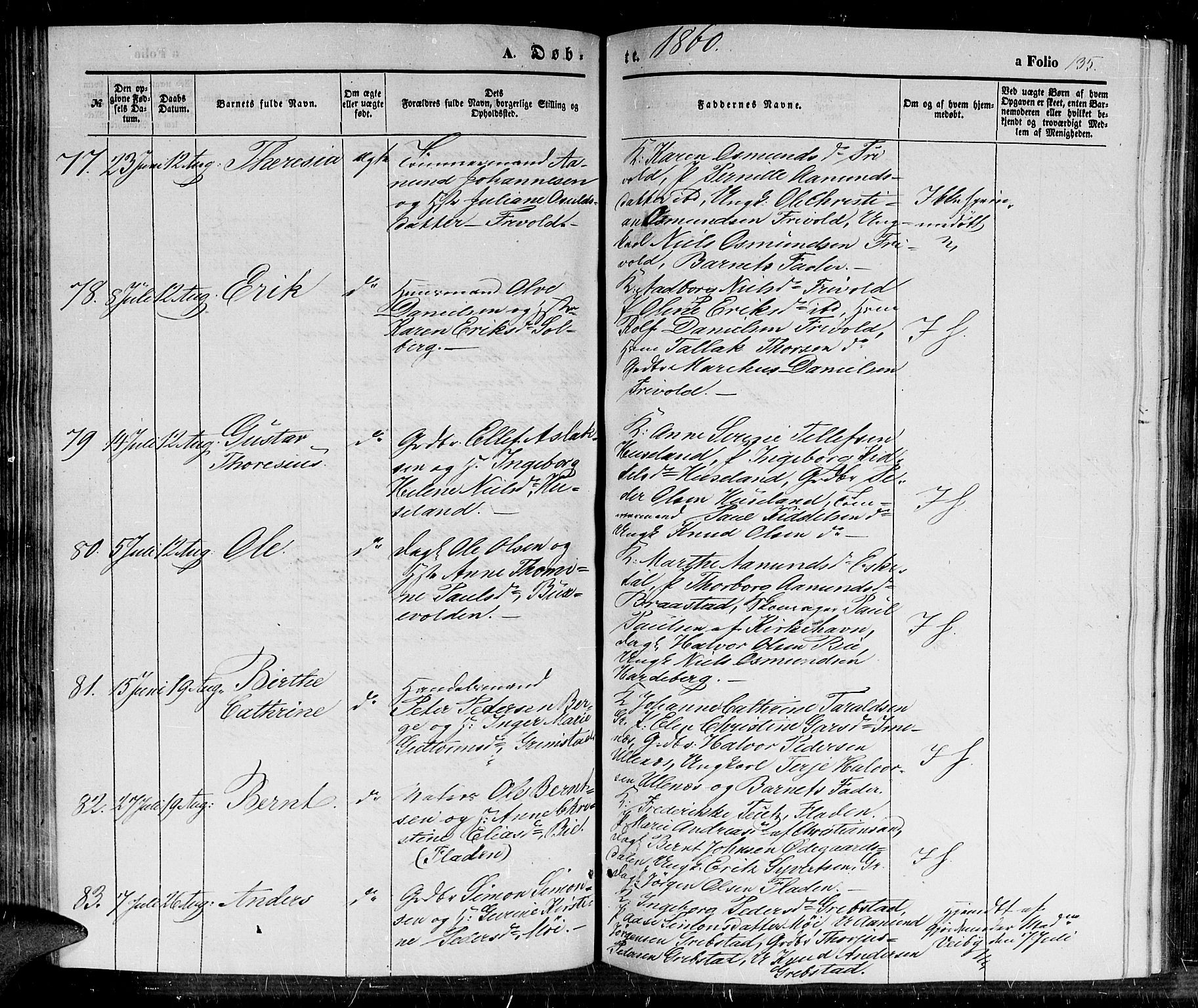 Fjære sokneprestkontor, AV/SAK-1111-0011/F/Fb/L0008: Parish register (copy) no. B 8, 1854-1867, p. 135