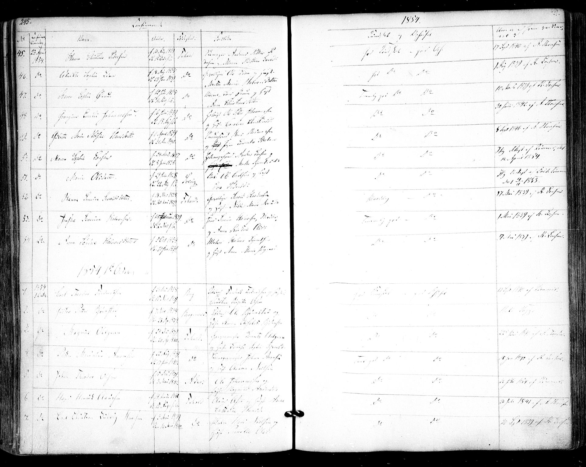 Halden prestekontor Kirkebøker, AV/SAO-A-10909/F/Fa/L0006: Parish register (official) no. I 6, 1845-1856, p. 245