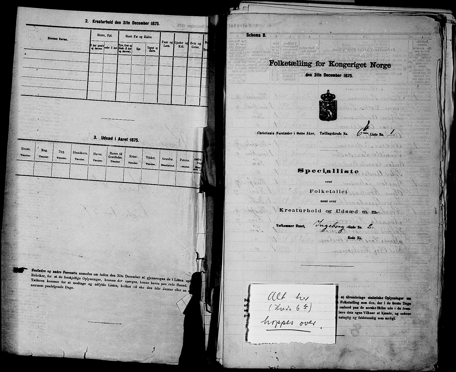 RA, 1875 census for 0218bP Østre Aker, 1875, p. 1631