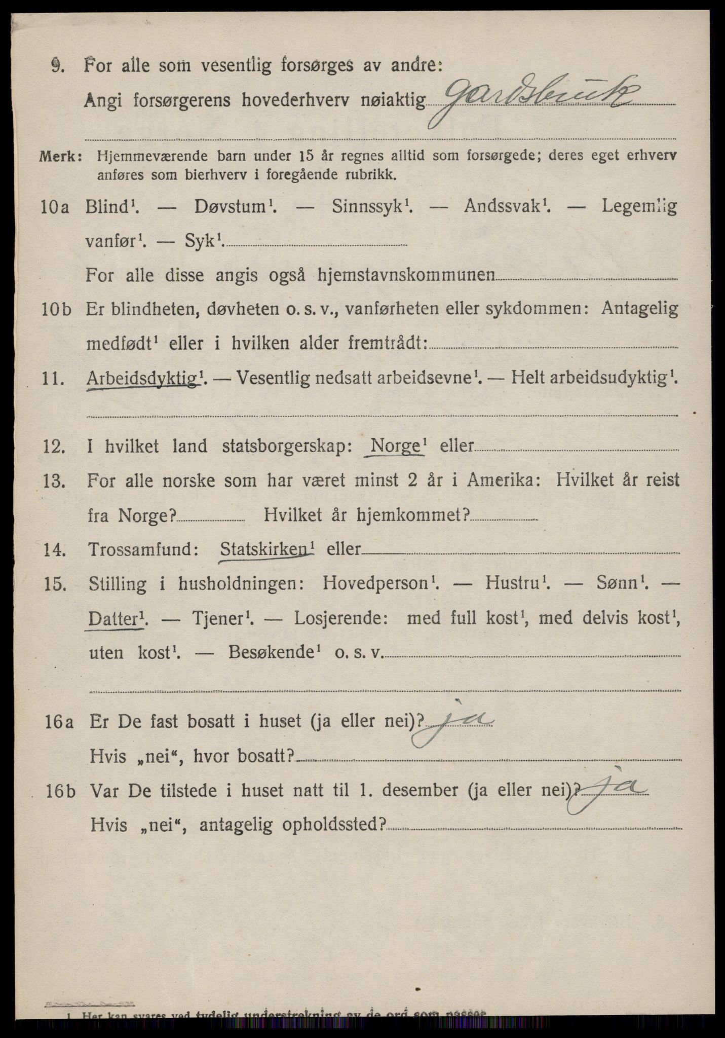 SAT, 1920 census for Vestnes, 1920, p. 4332