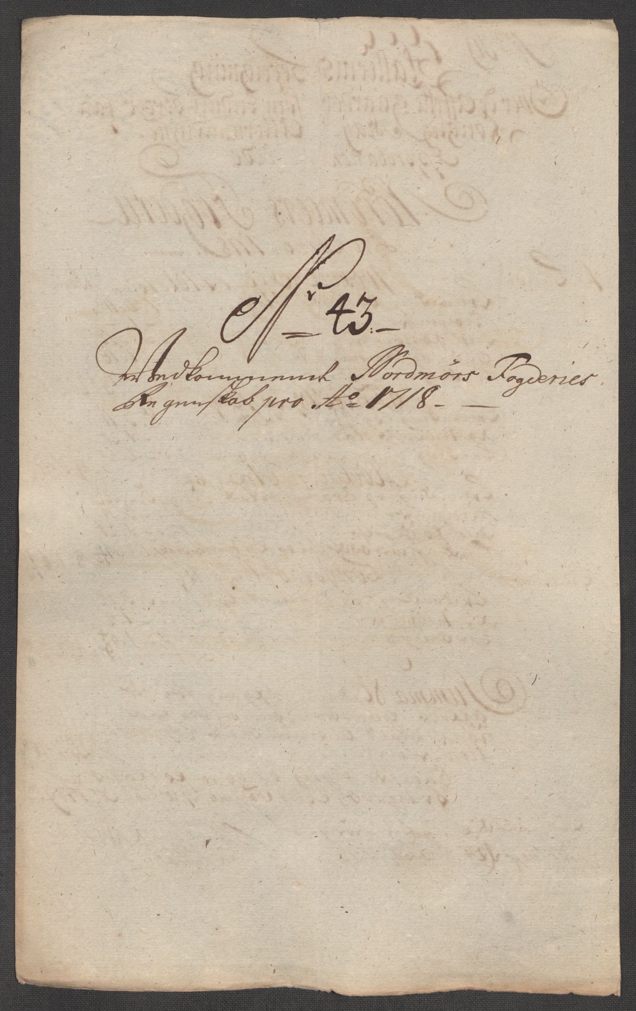 Rentekammeret inntil 1814, Reviderte regnskaper, Fogderegnskap, AV/RA-EA-4092/R56/L3751: Fogderegnskap Nordmøre, 1718, p. 248