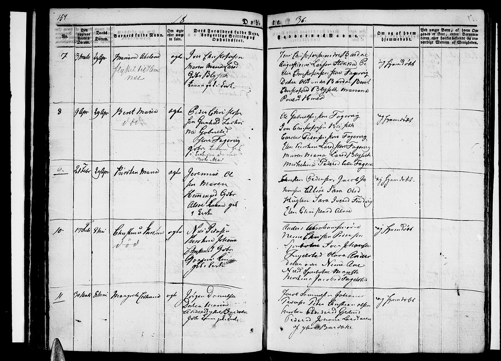 Ministerialprotokoller, klokkerbøker og fødselsregistre - Nordland, AV/SAT-A-1459/838/L0548: Parish register (official) no. 838A06, 1829-1839, p. 157-158