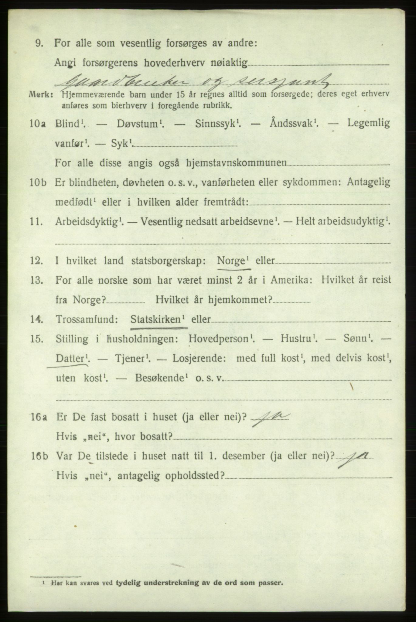 SAB, 1920 census for Vikebygd, 1920, p. 826