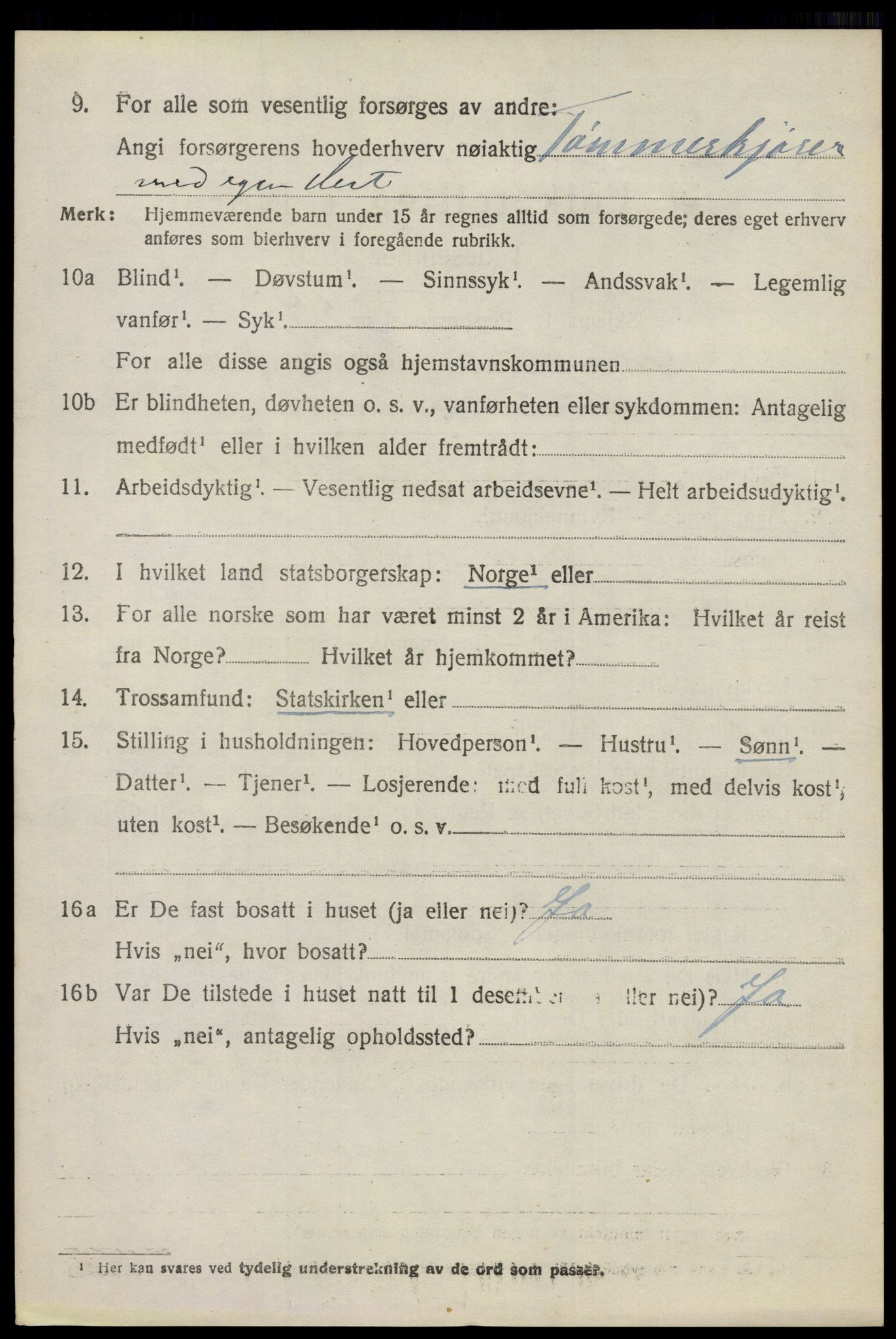 SAO, 1920 census for Moss land district, 1920, p. 6446