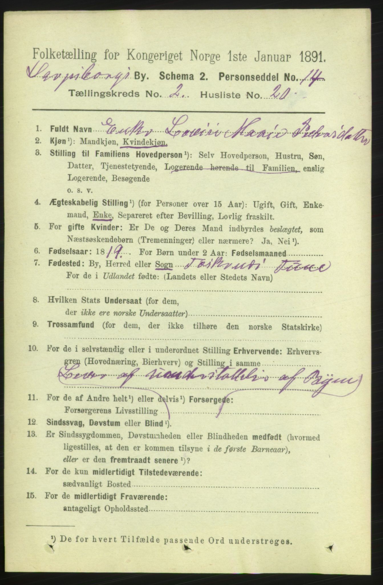RA, 1891 census for 0102 Sarpsborg, 1891, p. 1455