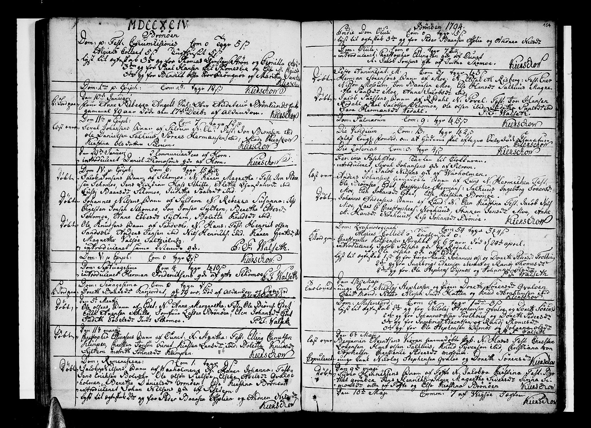 Ministerialprotokoller, klokkerbøker og fødselsregistre - Nordland, SAT/A-1459/813/L0195: Parish register (official) no. 813A05, 1752-1803, p. 154