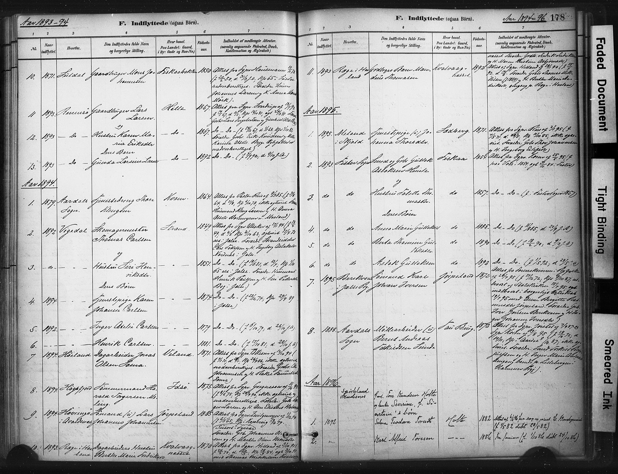 Strand sokneprestkontor, SAST/A-101828/H/Ha/Haa/L0010: Parish register (official) no. A 10, 1882-1929, p. 178