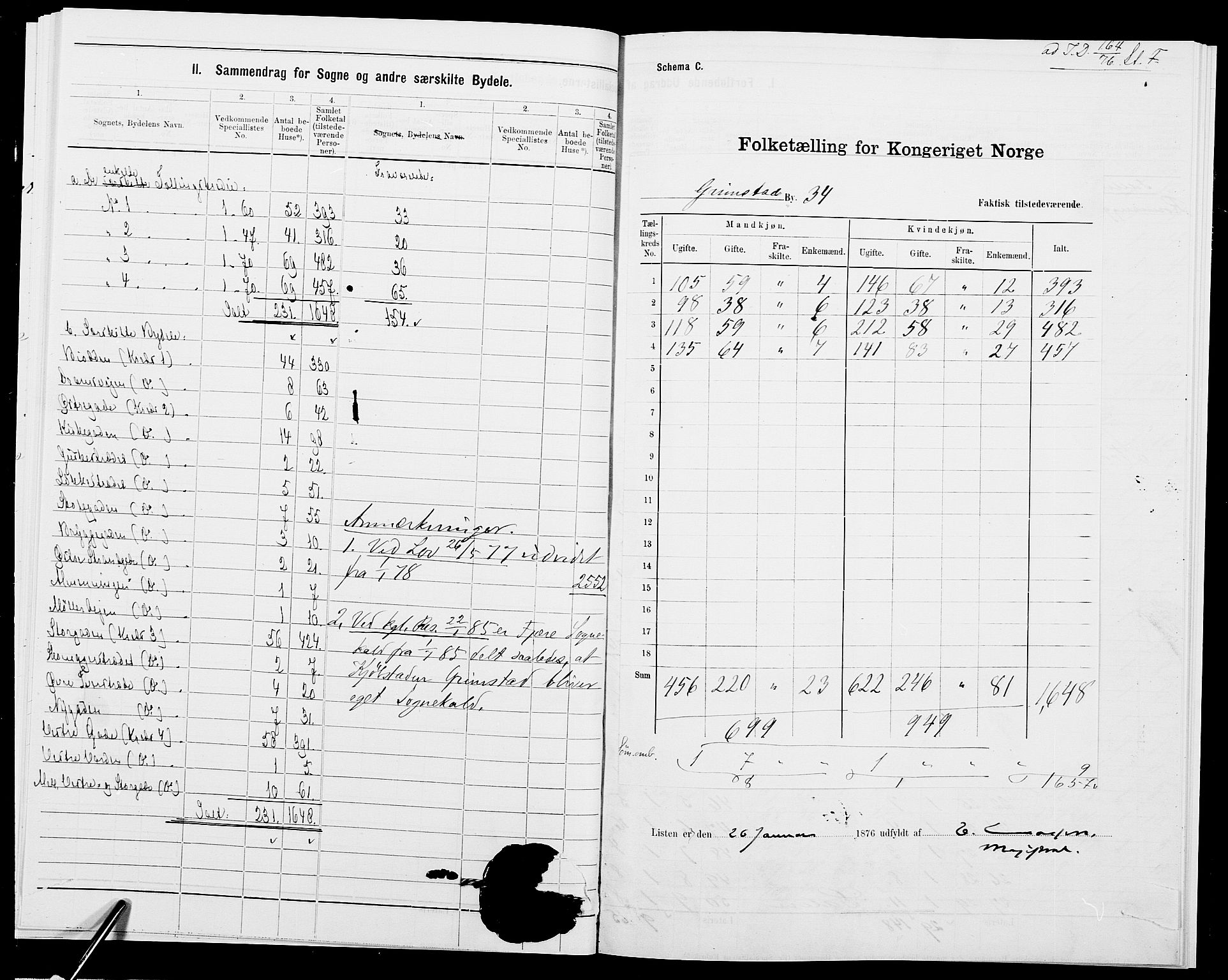 SAK, 1875 census for 0904B Fjære/Grimstad, 1875, p. 7
