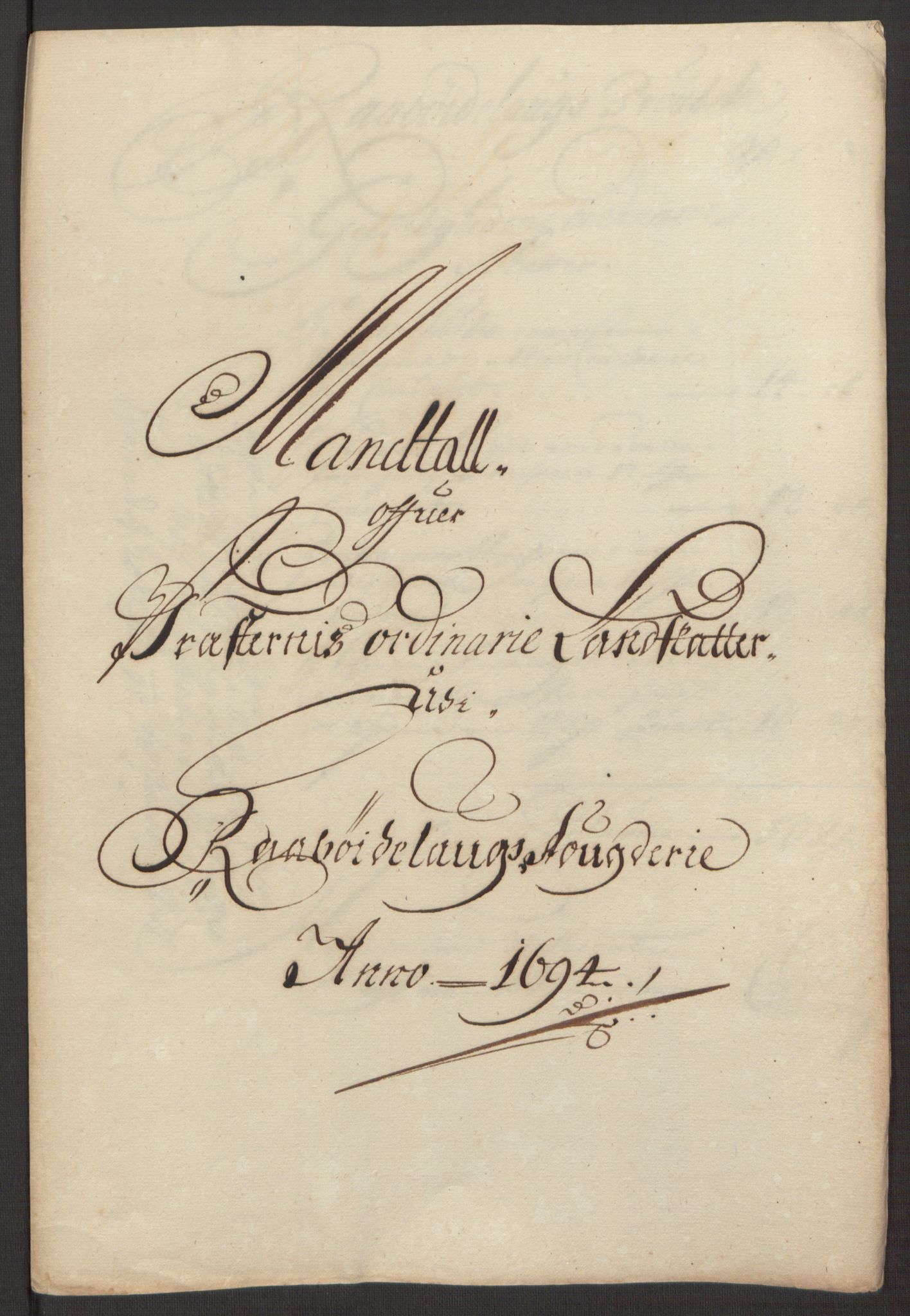 Rentekammeret inntil 1814, Reviderte regnskaper, Fogderegnskap, RA/EA-4092/R40/L2444: Fogderegnskap Råbyggelag, 1693-1696, p. 124