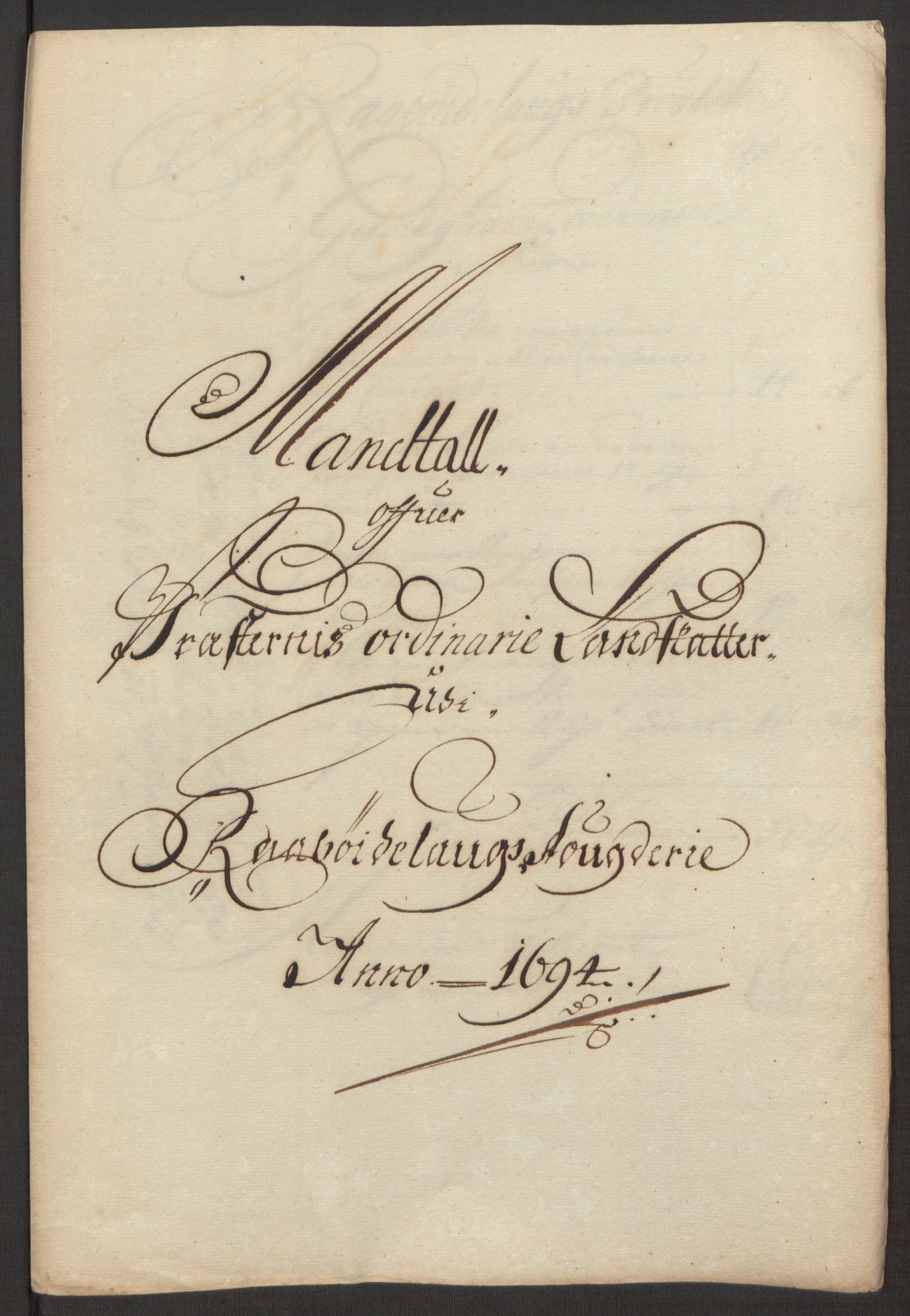 Rentekammeret inntil 1814, Reviderte regnskaper, Fogderegnskap, AV/RA-EA-4092/R40/L2444: Fogderegnskap Råbyggelag, 1693-1696, p. 124