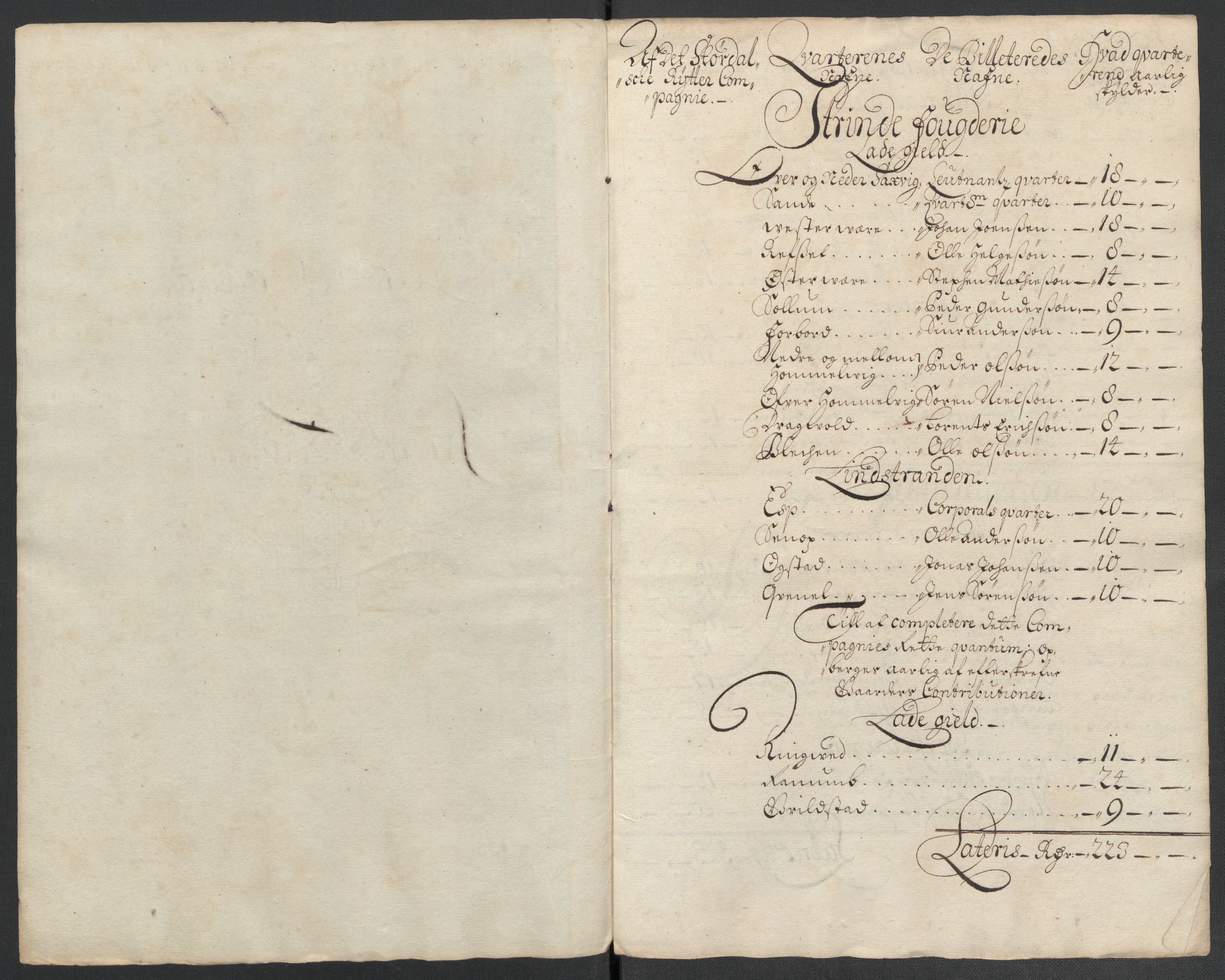 Rentekammeret inntil 1814, Reviderte regnskaper, Fogderegnskap, AV/RA-EA-4092/R61/L4107: Fogderegnskap Strinda og Selbu, 1698-1700, p. 152