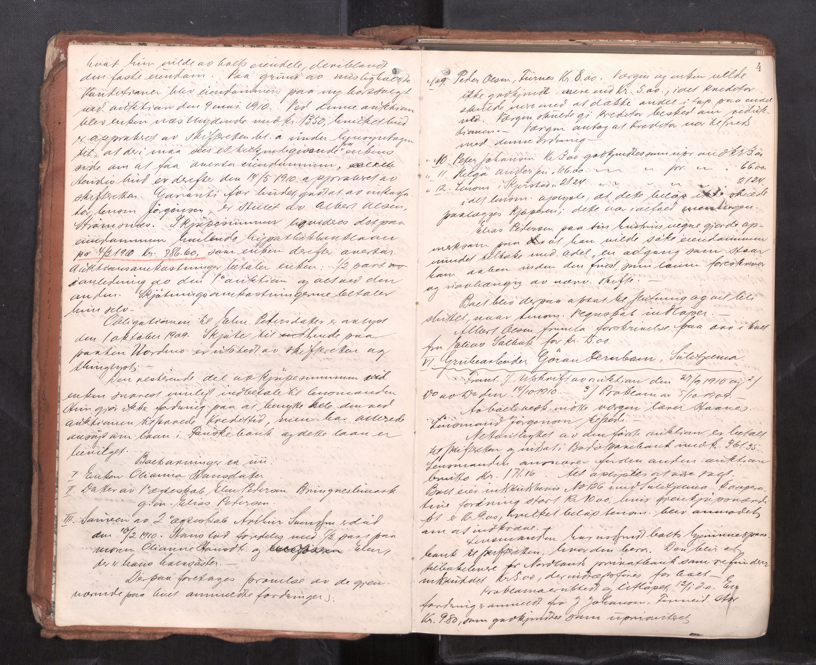 Salten sorenskriveri, AV/SAT-A-4578/1/3/3B/L0012: Skiftebehandlingsprotokoll, 1910-1915, p. 4