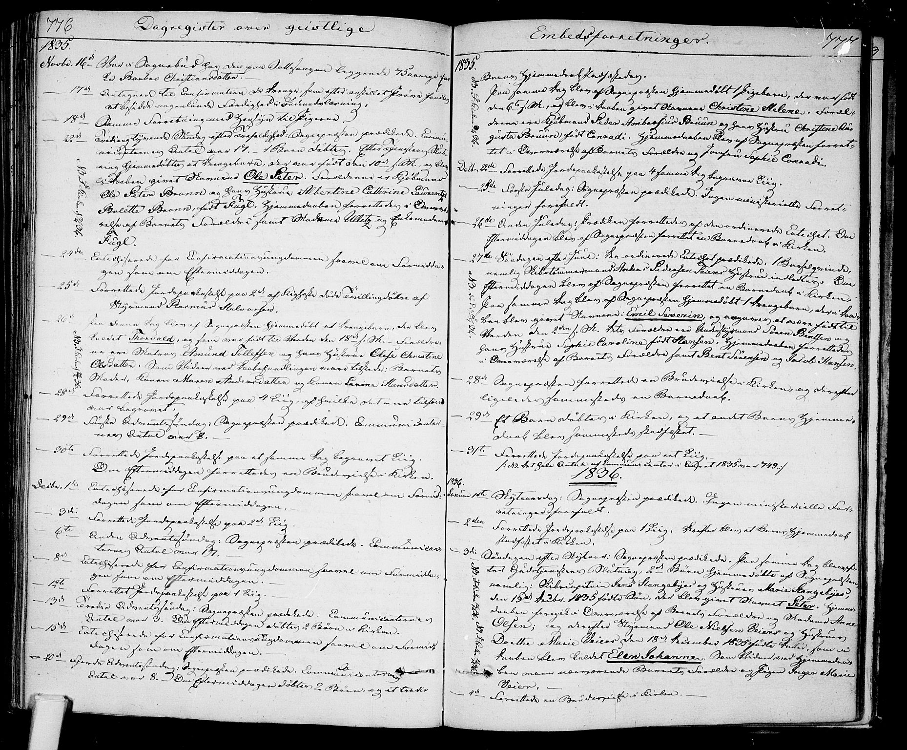 Tønsberg kirkebøker, SAKO/A-330/F/Fa/L0005: Parish register (official) no. I 5, 1827-1836, p. 776-777