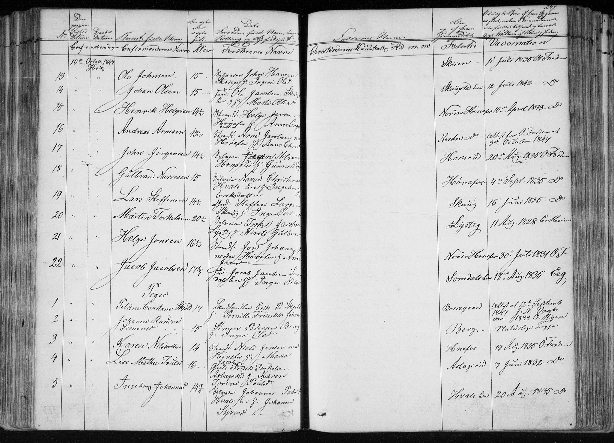 Norderhov kirkebøker, AV/SAKO-A-237/F/Fa/L0010: Parish register (official) no. 10, 1837-1847, p. 247