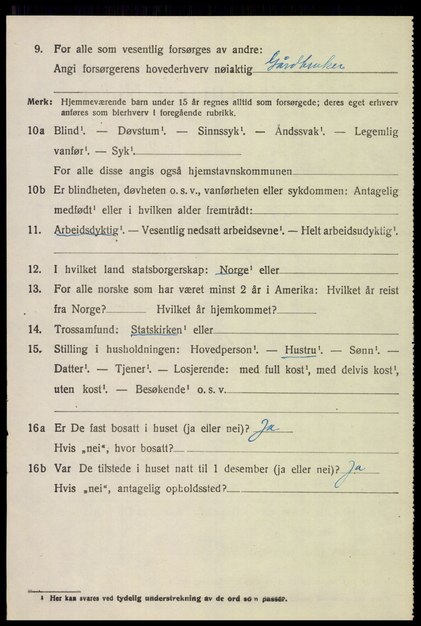 SAH, 1920 census for Elverum, 1920, p. 20877