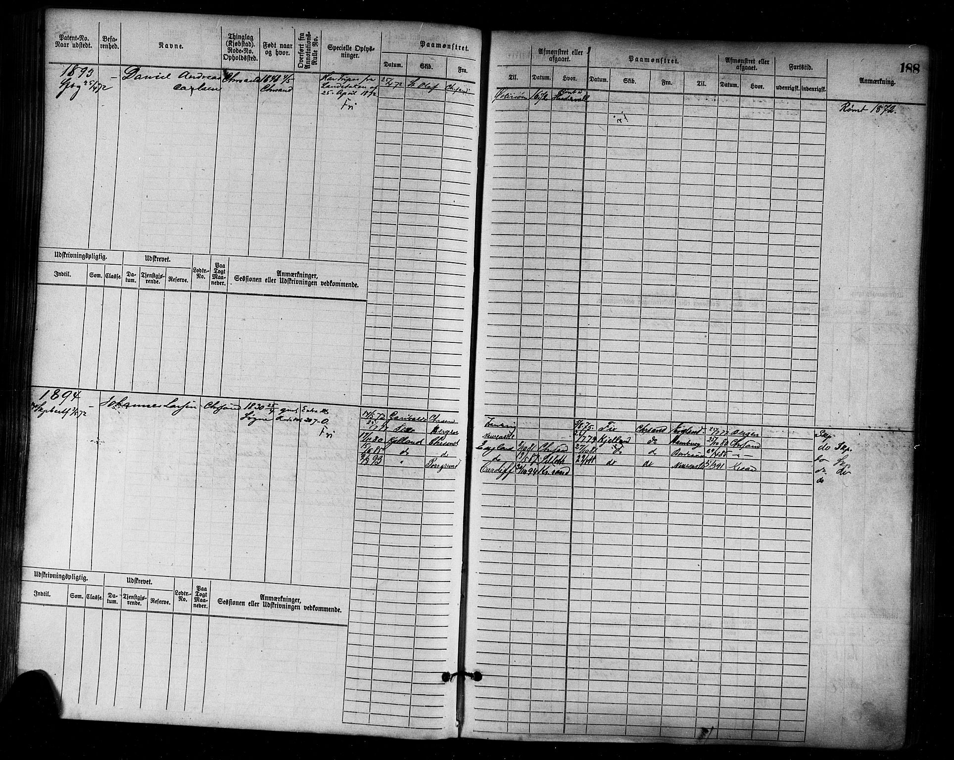 Kristiansand mønstringskrets, AV/SAK-2031-0015/F/Fb/L0005: Hovedrulle nr 1521-2283, I-12, 1868-1915, p. 197