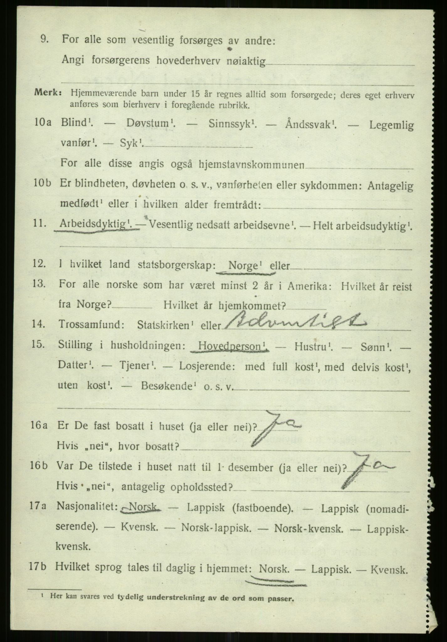 SATØ, 1920 census for Tromsøysund, 1920, p. 13933