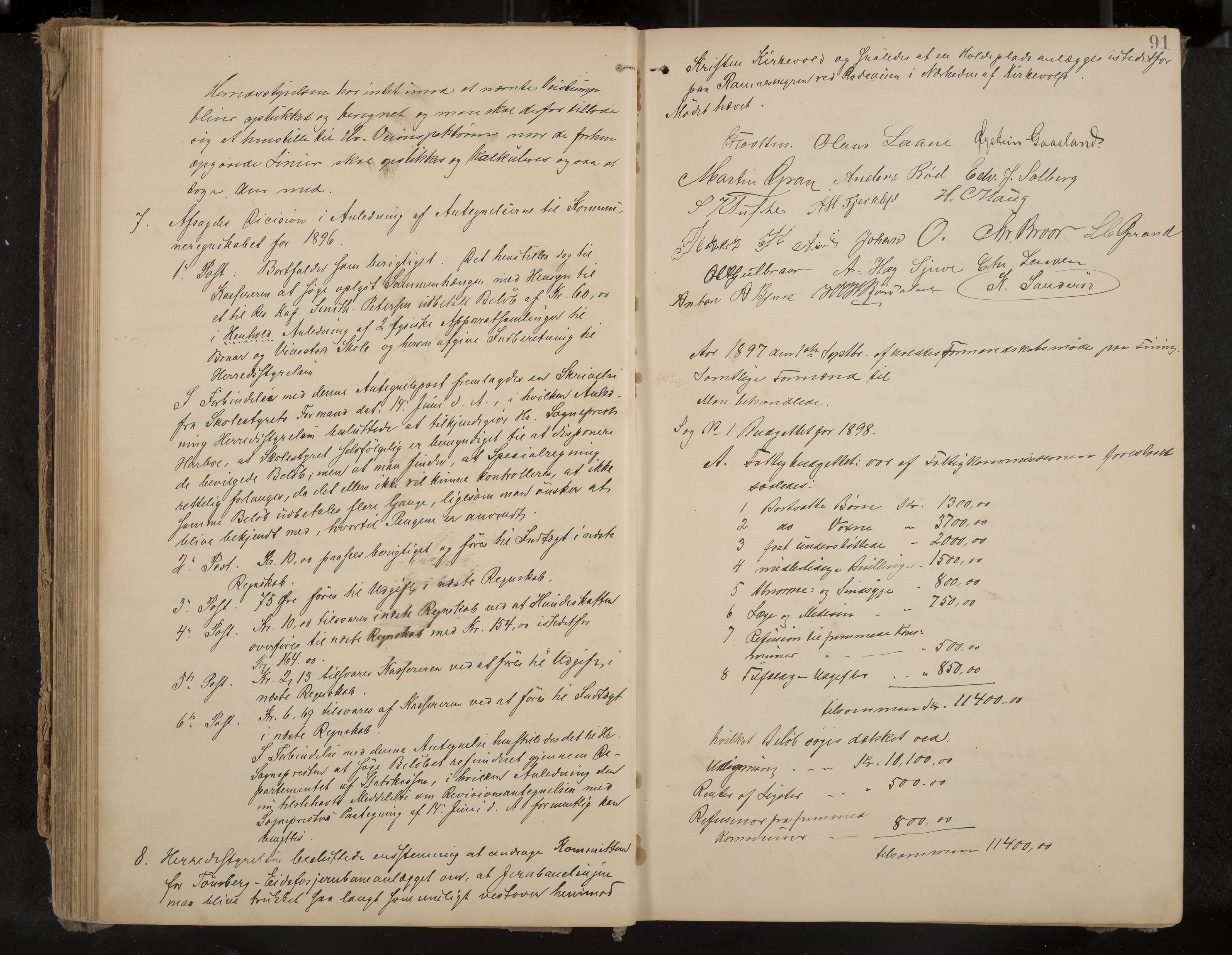 Ramnes formannskap og sentraladministrasjon, IKAK/0718021/A/Aa/L0004: Møtebok, 1892-1907, p. 91