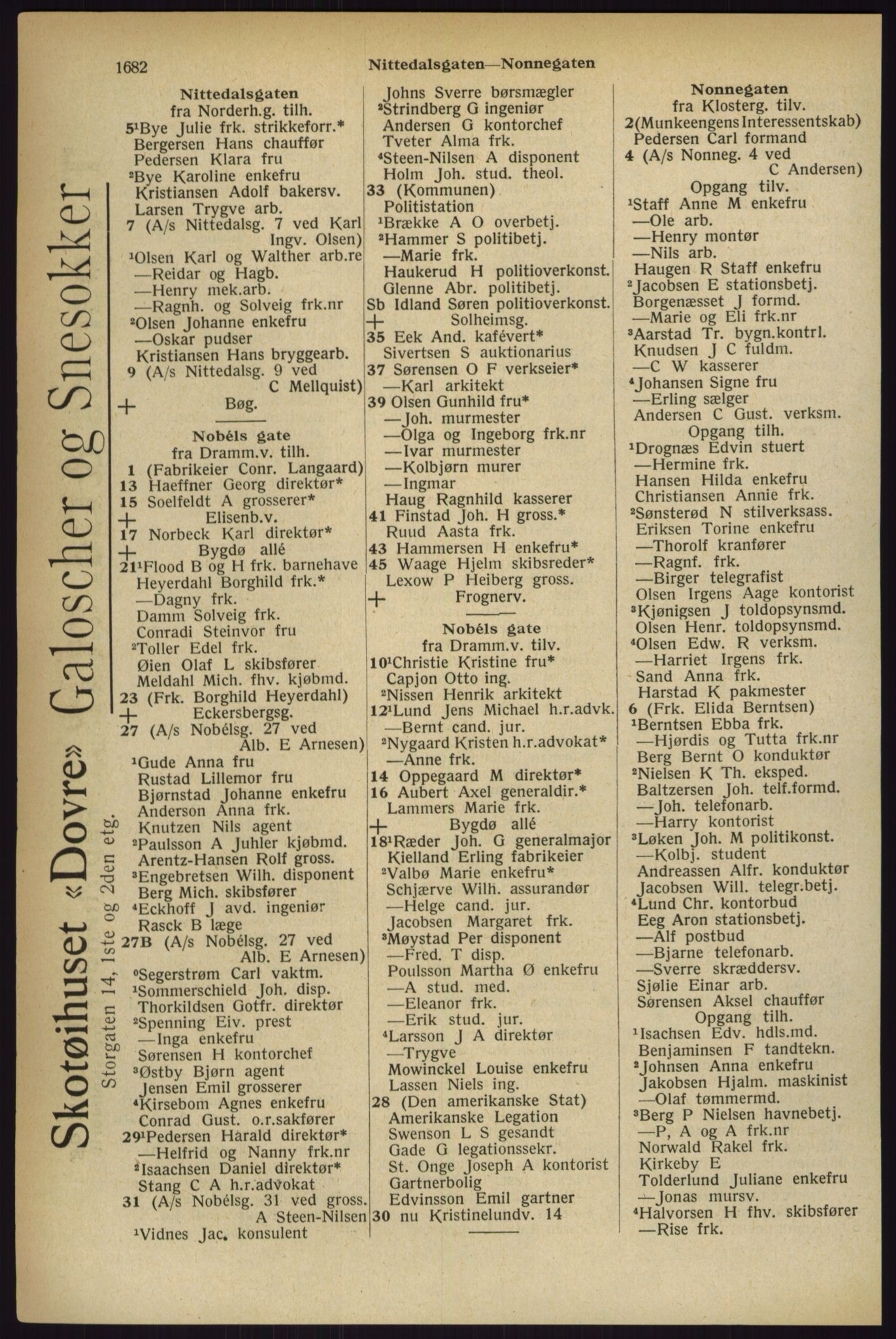 Kristiania/Oslo adressebok, PUBL/-, 1927, p. 1682