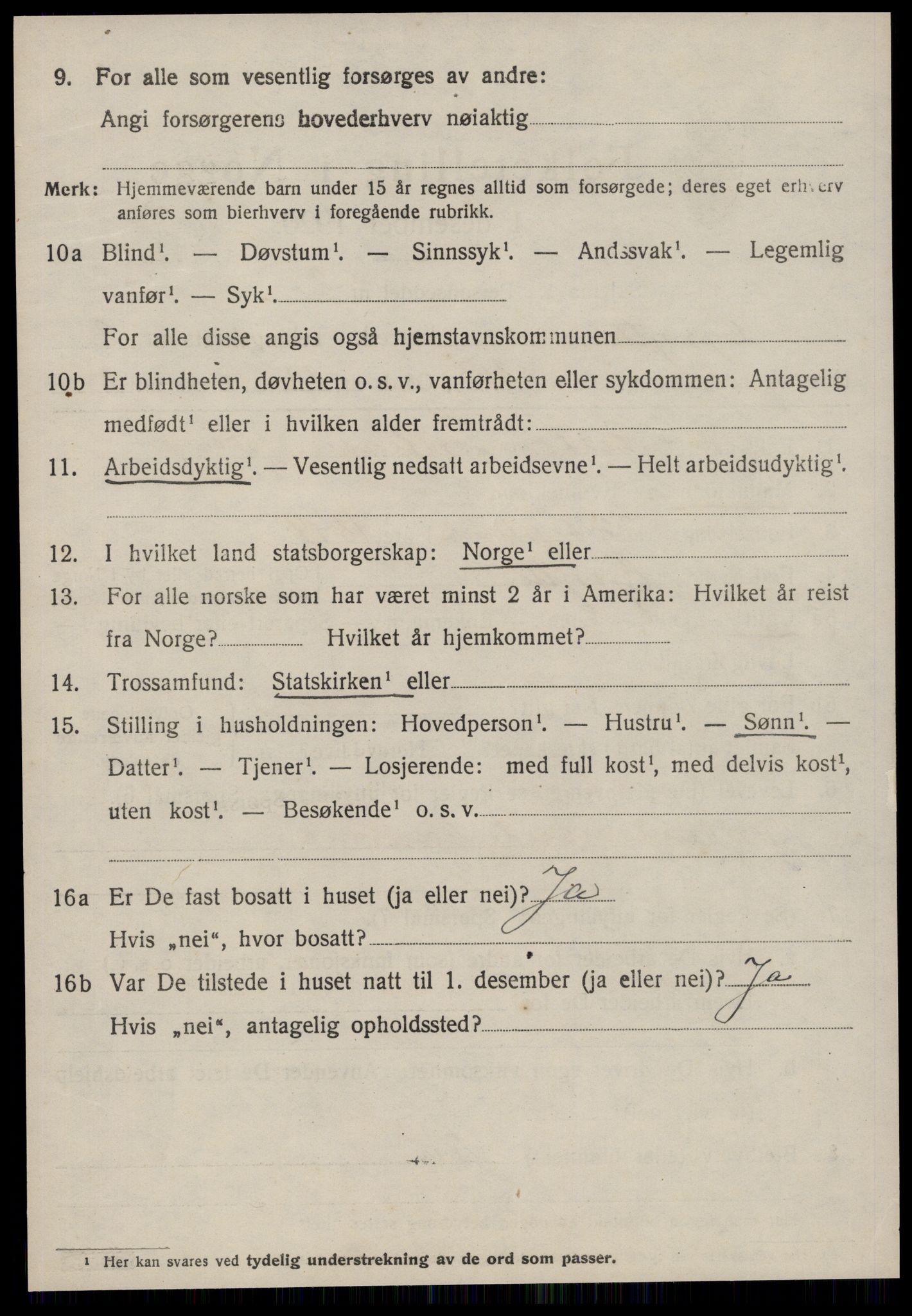 SAT, 1920 census for Grytten, 1920, p. 2221