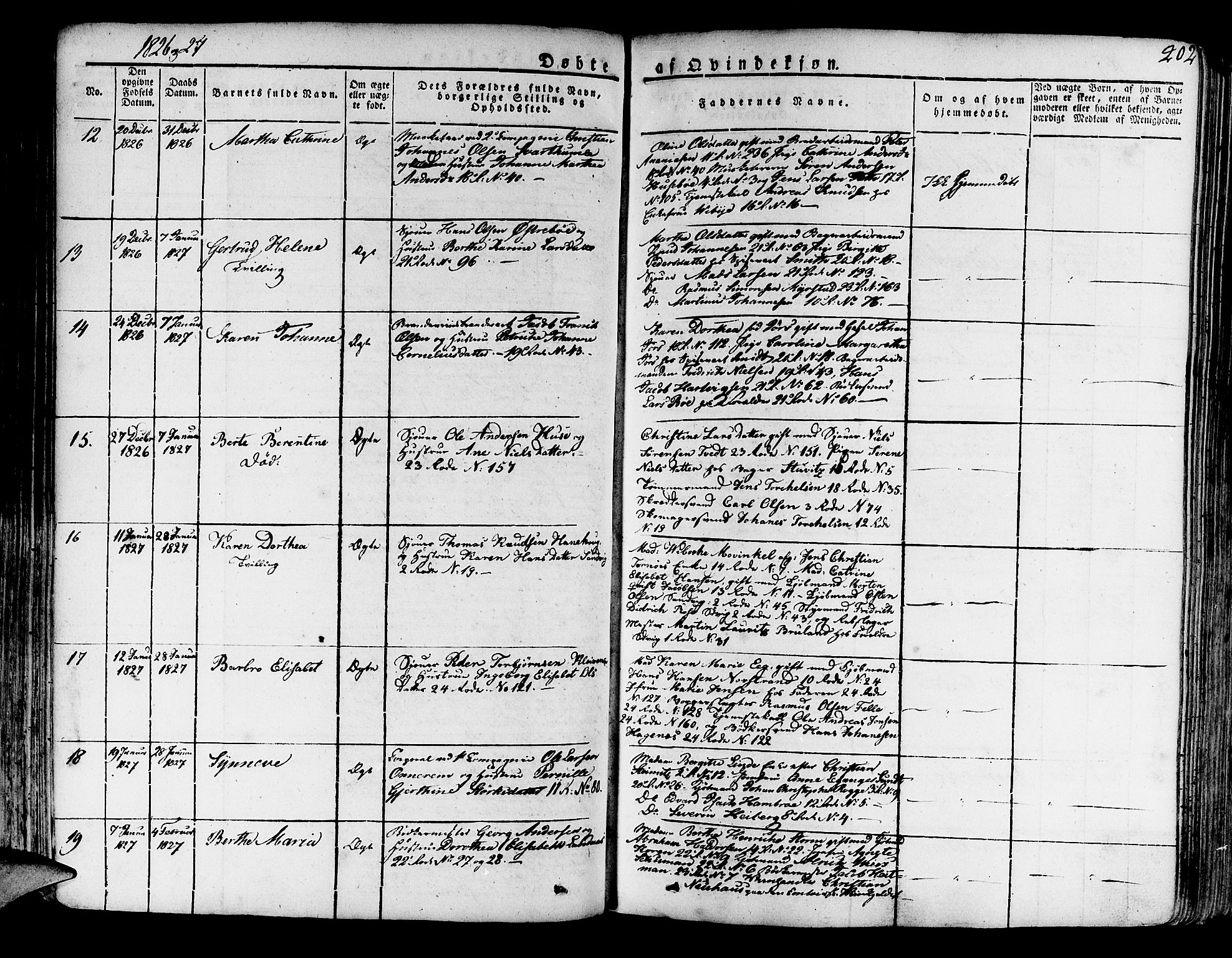 Korskirken sokneprestembete, SAB/A-76101/H/Haa/L0014: Parish register (official) no. A 14, 1823-1835, p. 202