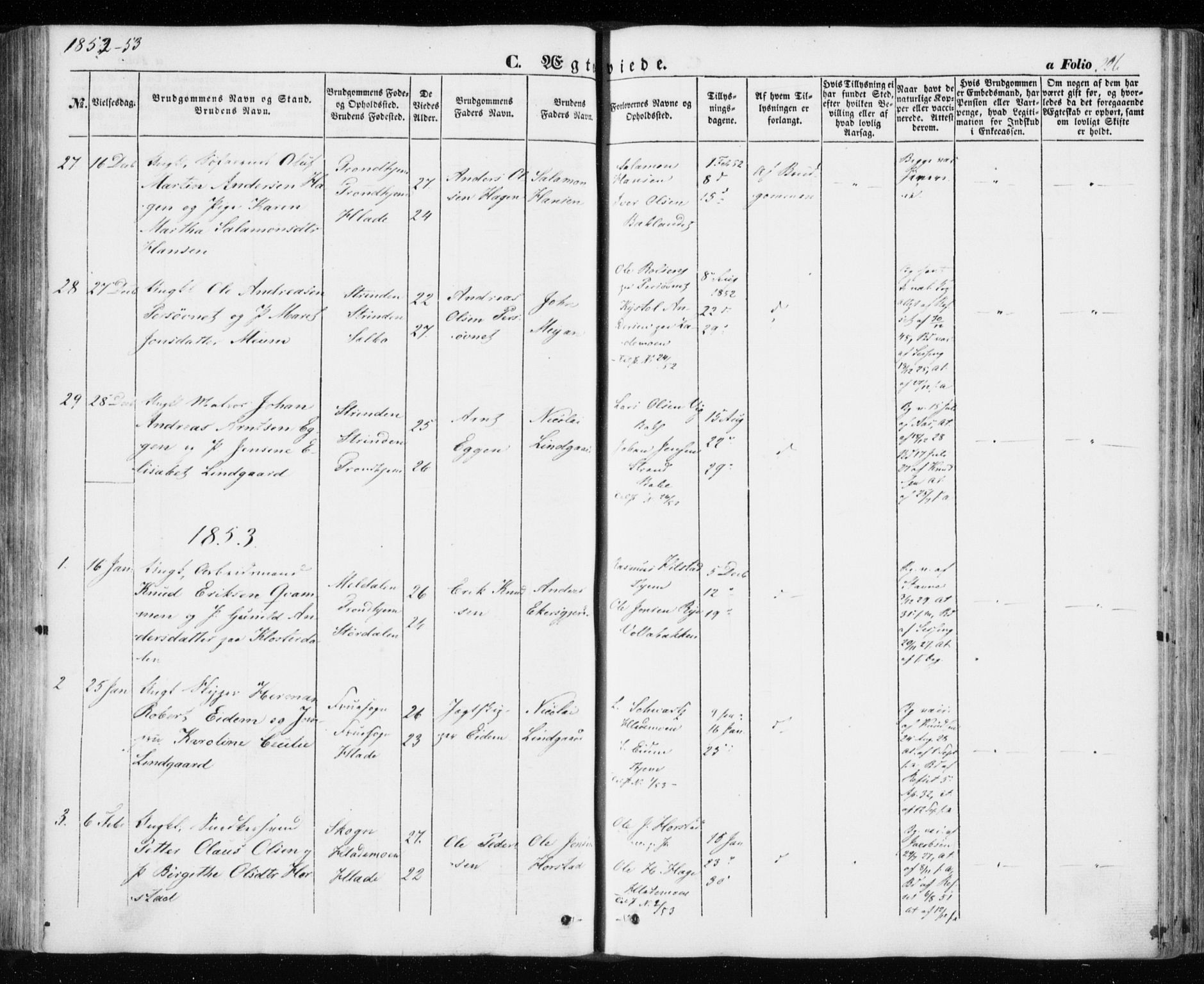 Ministerialprotokoller, klokkerbøker og fødselsregistre - Sør-Trøndelag, AV/SAT-A-1456/606/L0291: Parish register (official) no. 606A06, 1848-1856, p. 226