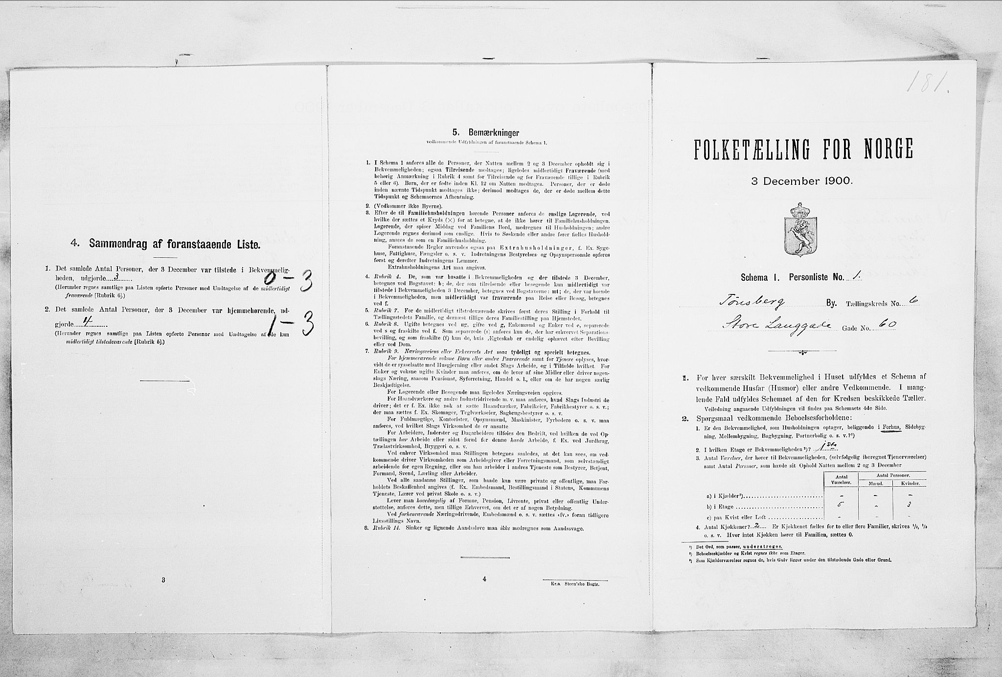 RA, 1900 census for Tønsberg, 1900, p. 931