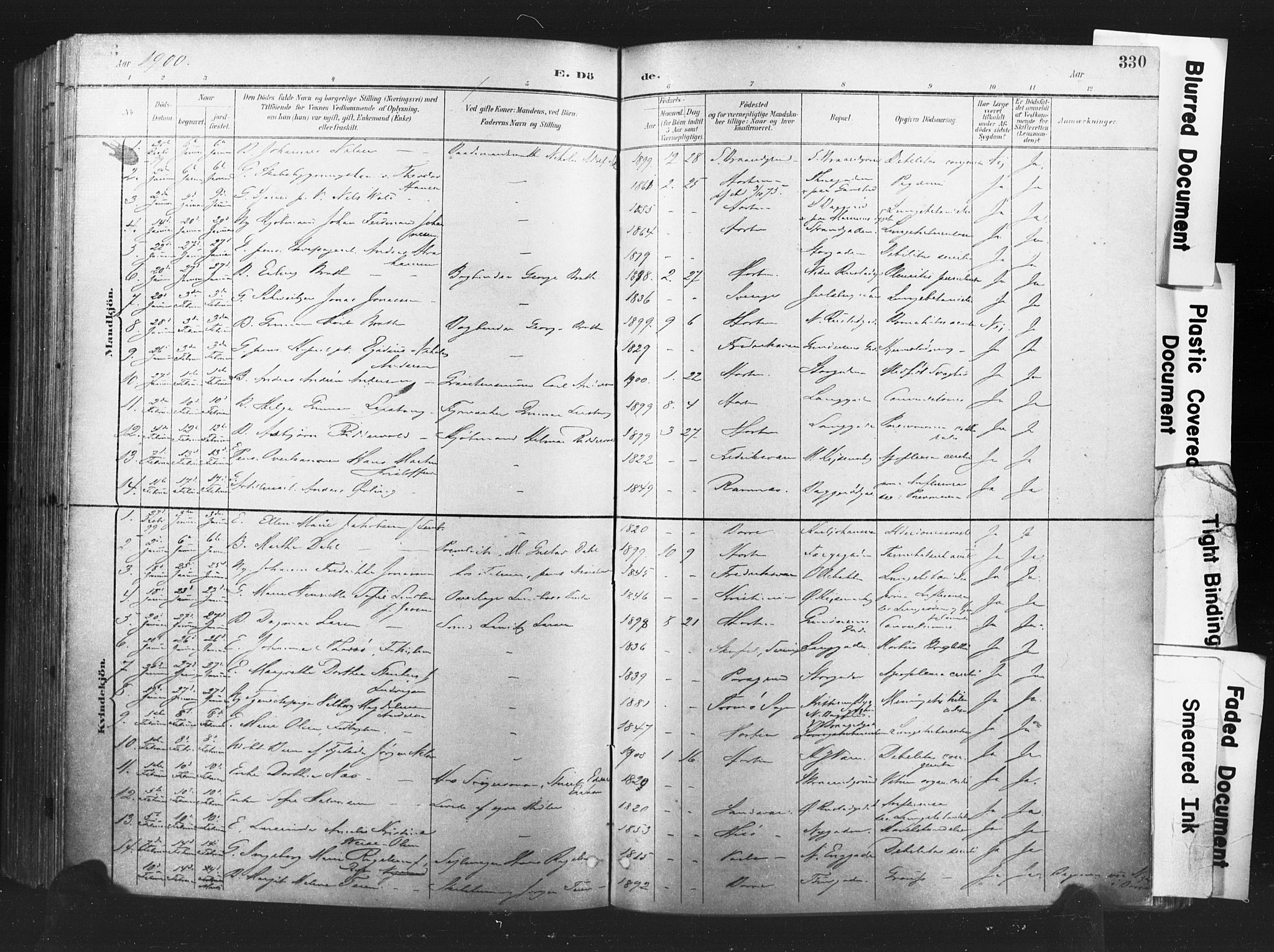 Horten kirkebøker, AV/SAKO-A-348/F/Fa/L0005: Parish register (official) no. 5, 1896-1904, p. 330