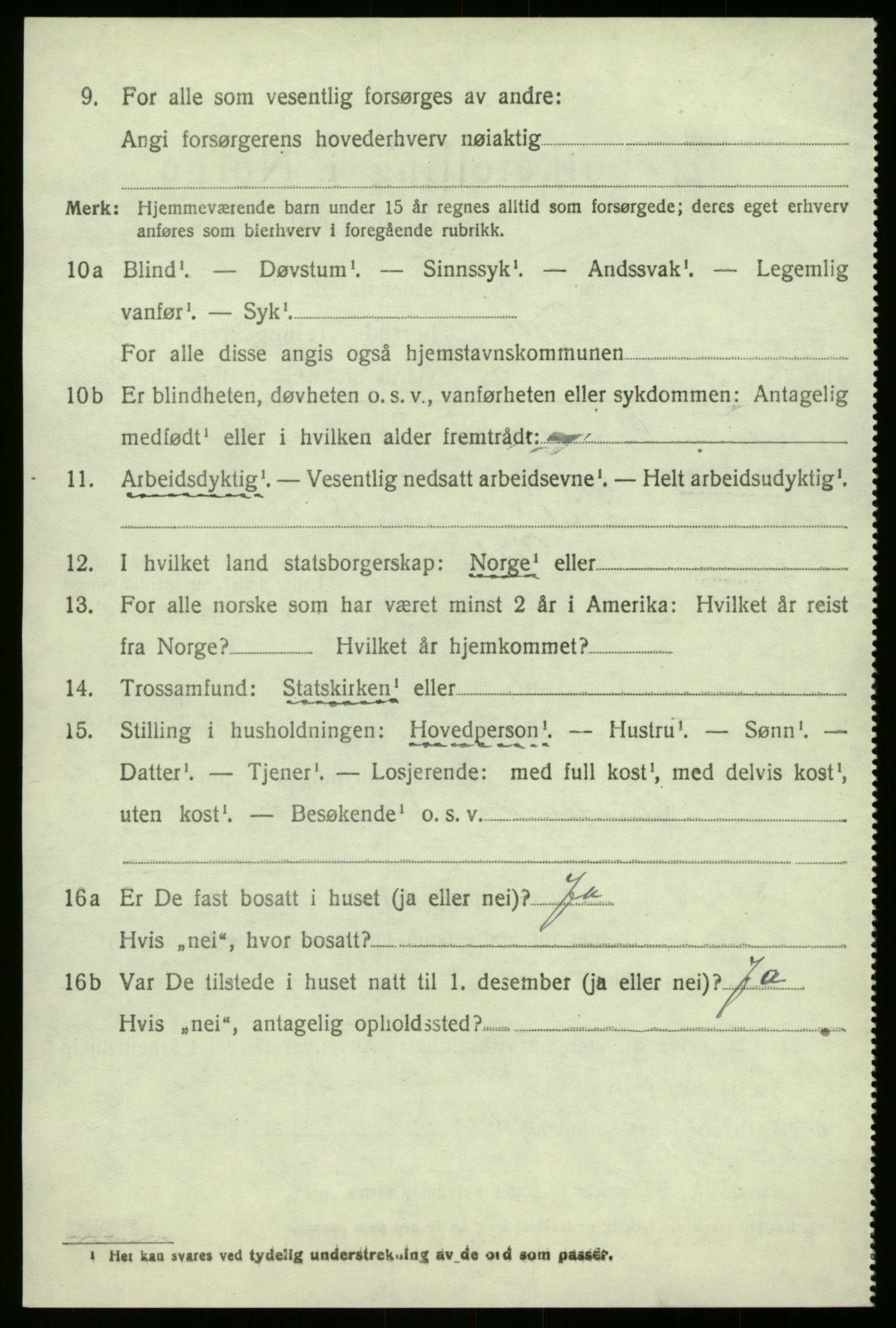 SAB, 1920 census for Førde, 1920, p. 3385