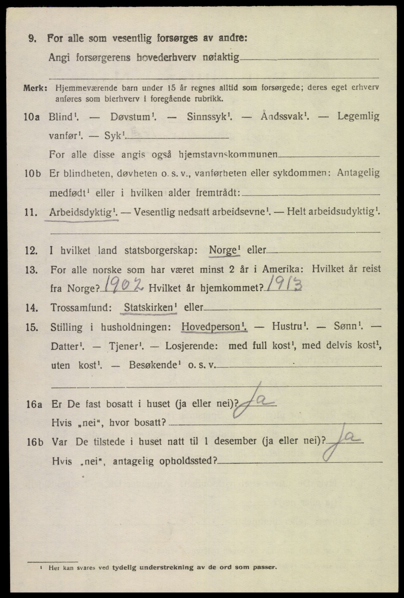 SAK, 1920 census for Feda, 1920, p. 896