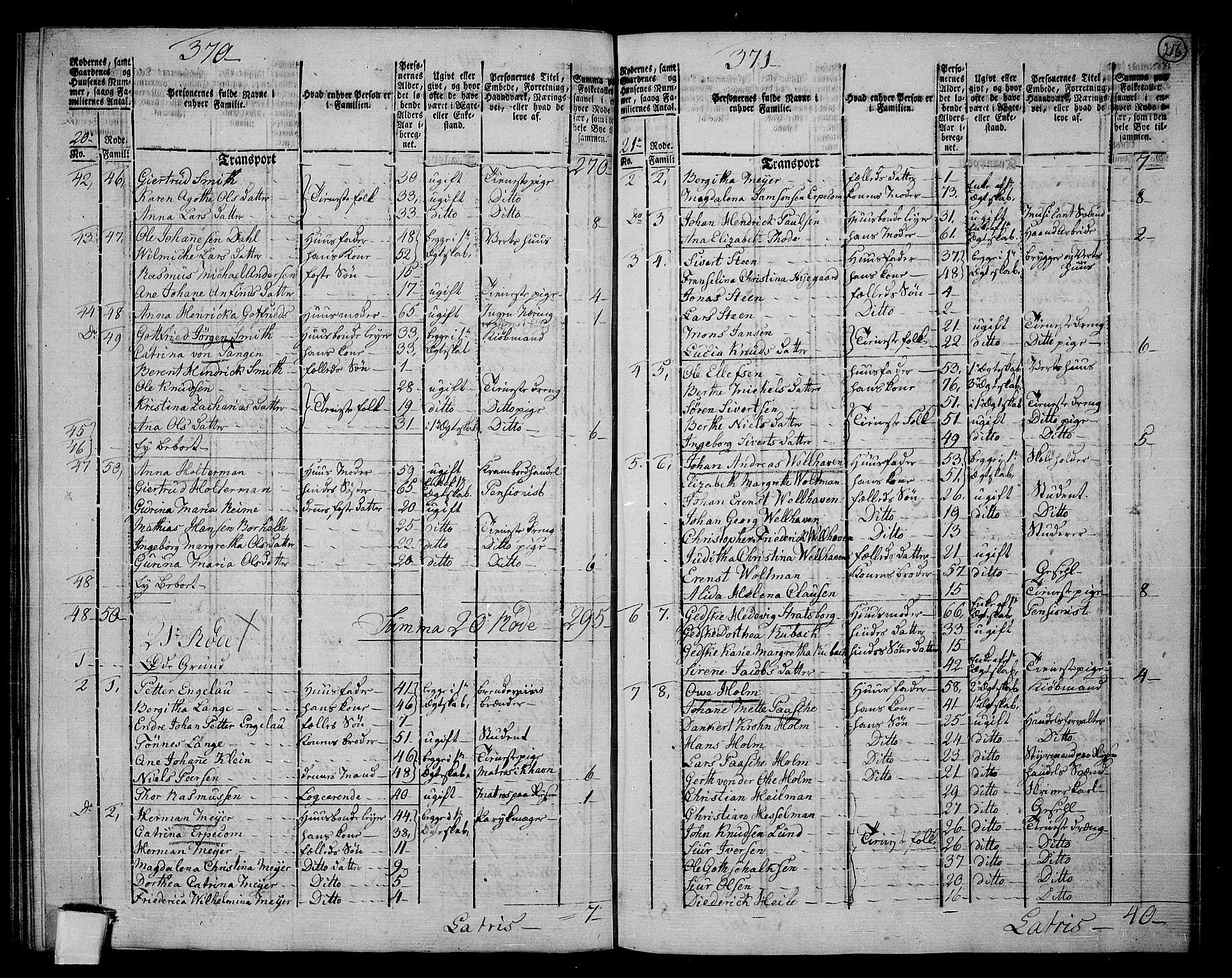 RA, 1801 census for 1301 Bergen, 1801, p. 215b-216a