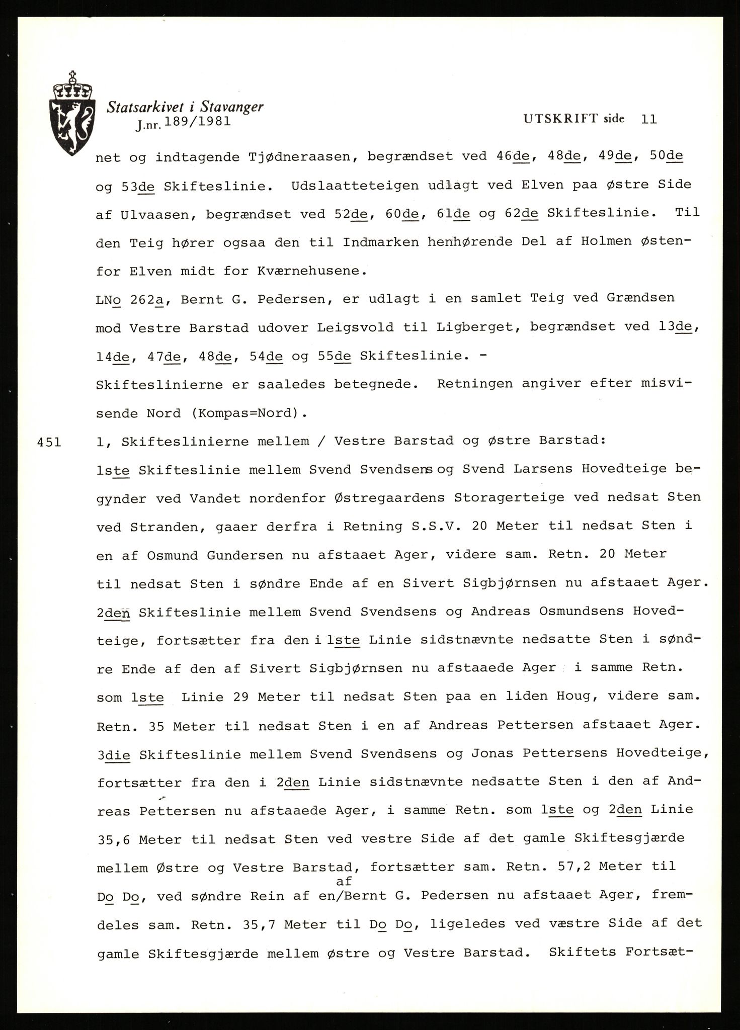 Statsarkivet i Stavanger, SAST/A-101971/03/Y/Yj/L0006: Avskrifter sortert etter gårdsnavn: Bakke - Baustad, 1750-1930, p. 364