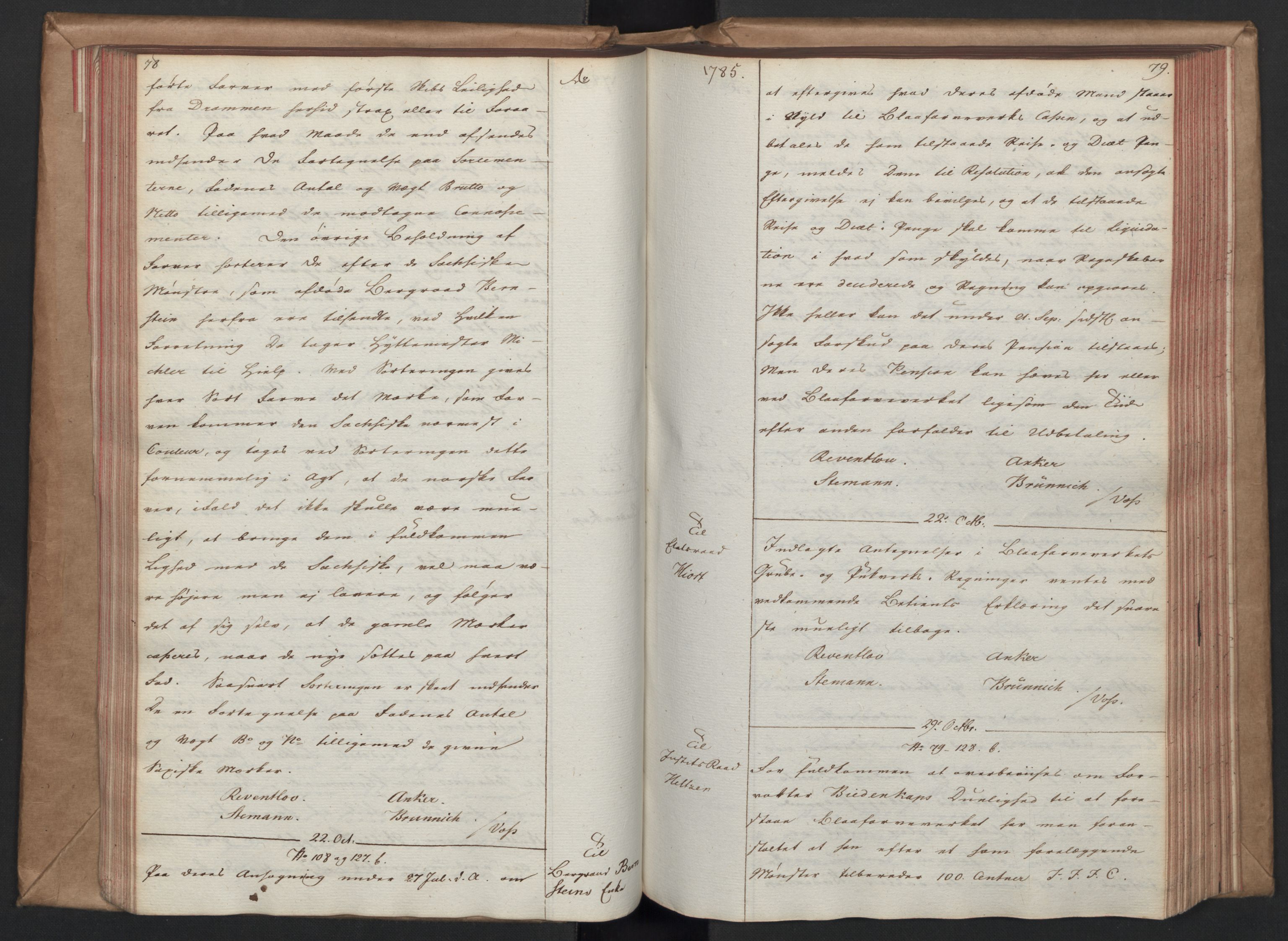 Rentekammeret, Renteskriverkontorene, AV/RA-EA-3115/O/Om/Oma/L0003: Kopibok B, 1785-1789, p. 78-79