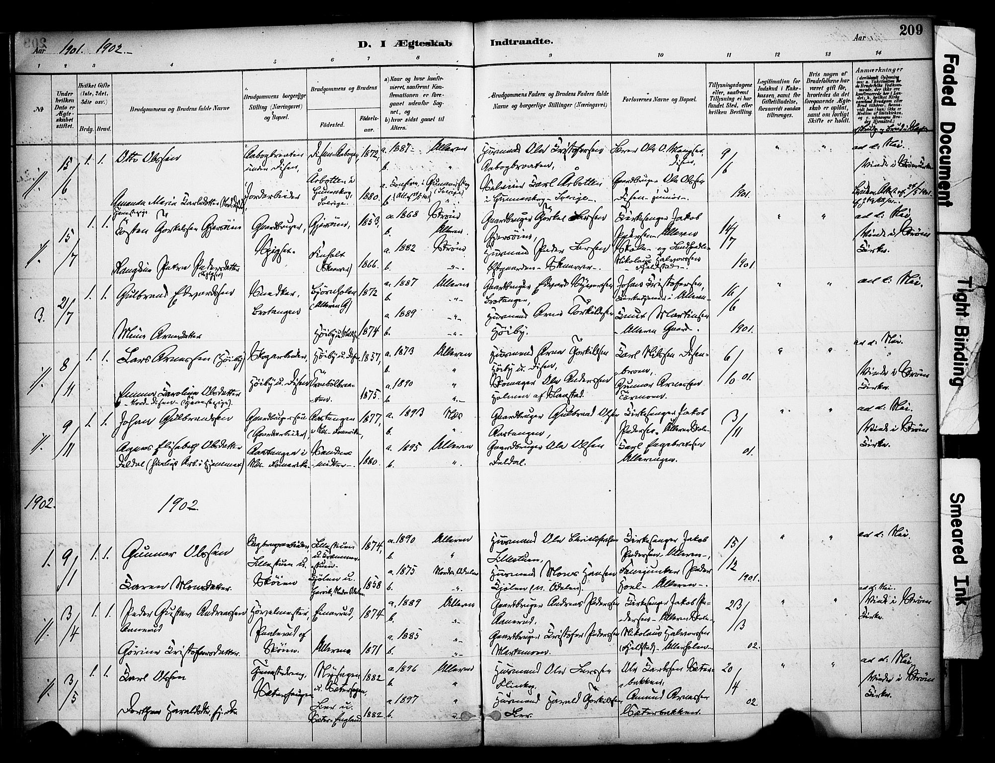 Sør-Odal prestekontor, AV/SAH-PREST-030/H/Ha/Haa/L0008: Parish register (official) no. 8, 1886-1922, p. 209