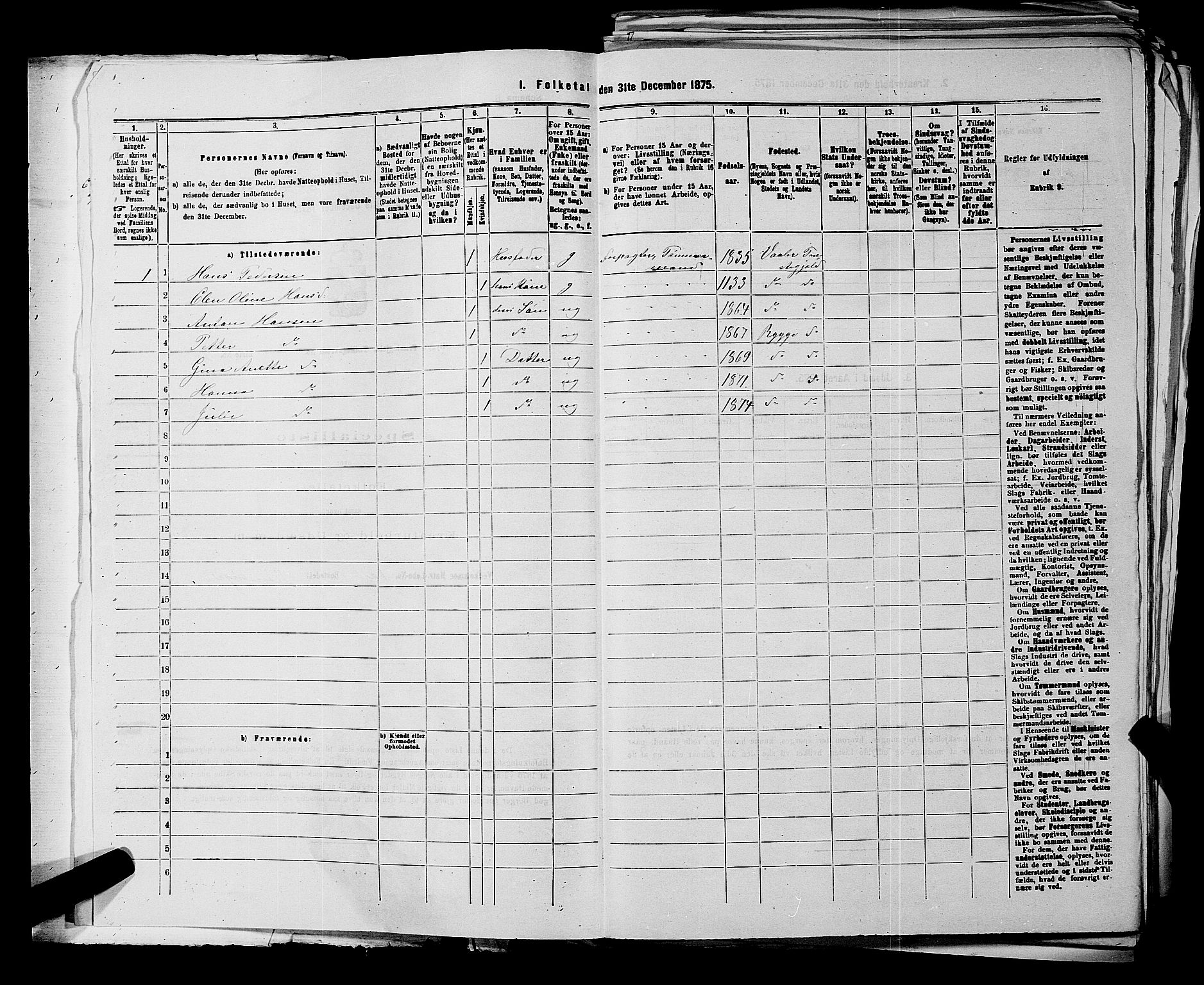 RA, 1875 census for 0136P Rygge, 1875, p. 26