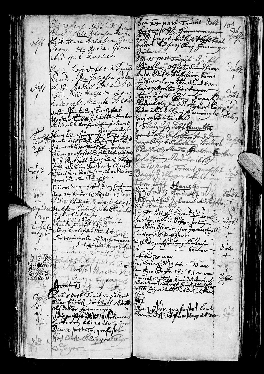 Os sokneprestembete, AV/SAB-A-99929: Parish register (official) no. A 5, 1669-1760, p. 100