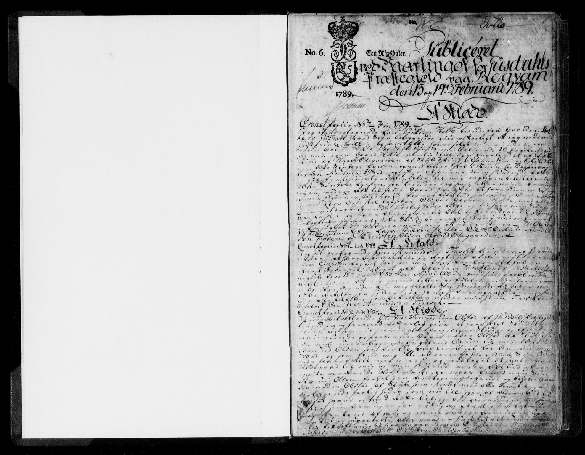 Sør-Gudbrandsdal tingrett, AV/SAH-TING-004/H/Hb/Hba/L0005A: Mortgage book no. I 5a, 1789-1793, p. 1